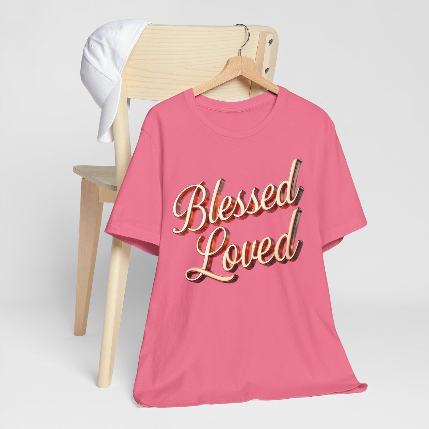 Blessed Loved Unisex Jersey Tee, Inspirational Shirt, Everyday Wear, Gift for Loved Ones, Positive Affirmation Top, Casual Style