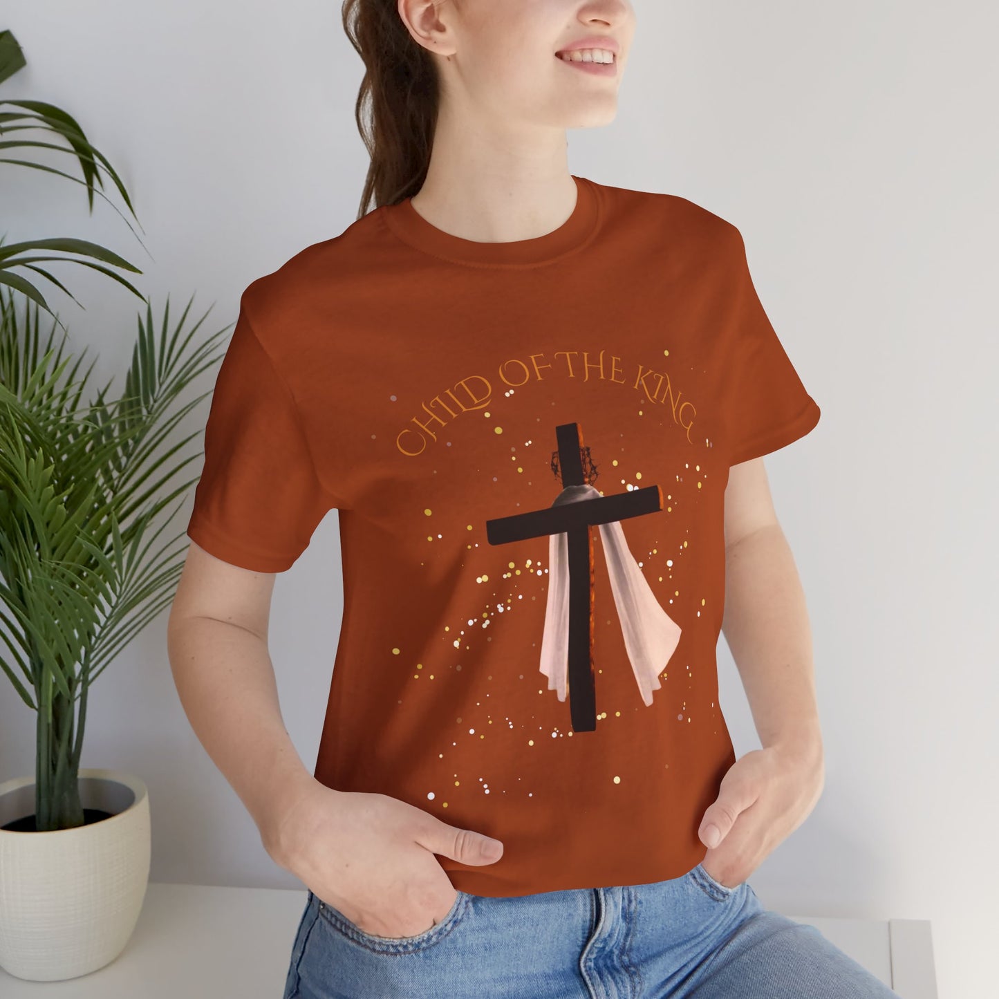 Christian Inspirational Tee, "Child of the King" Shirt, Faith-Based Apparel, Religious Gifts, Perfect for Church & Celebrations