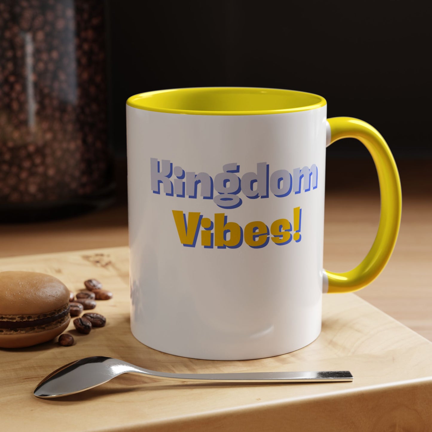 Kingdom Vibes Accent Coffee Mug - Perfect Gift for Coffee Lovers, Home Decor, Functional Art, Inspirational Quotes, Daily Motivation