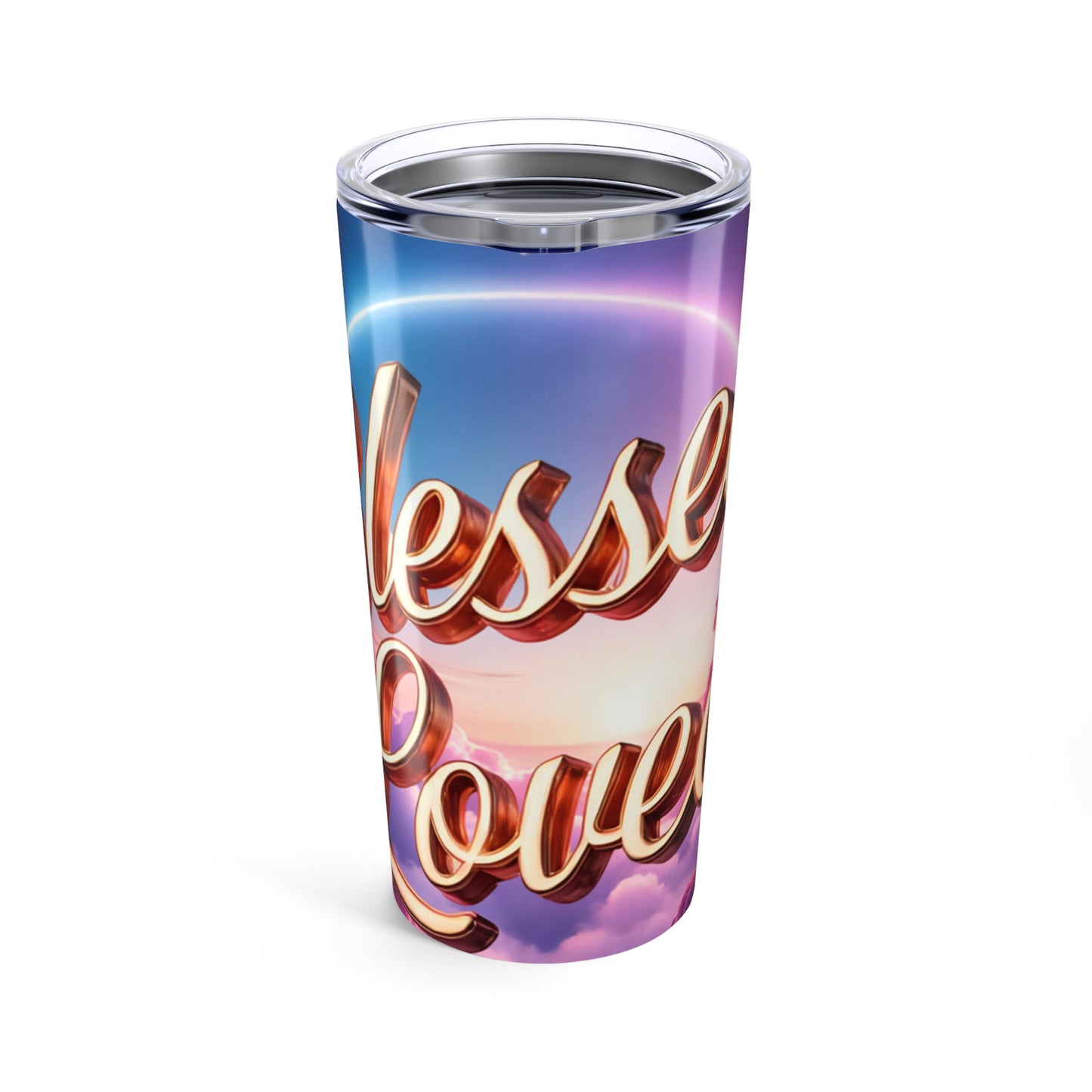 Blessed Loved Tumbler, 20oz Travel Mug, Couple Gift, Wedding Favor, Inspirational Drinkware, Love Quote Cup