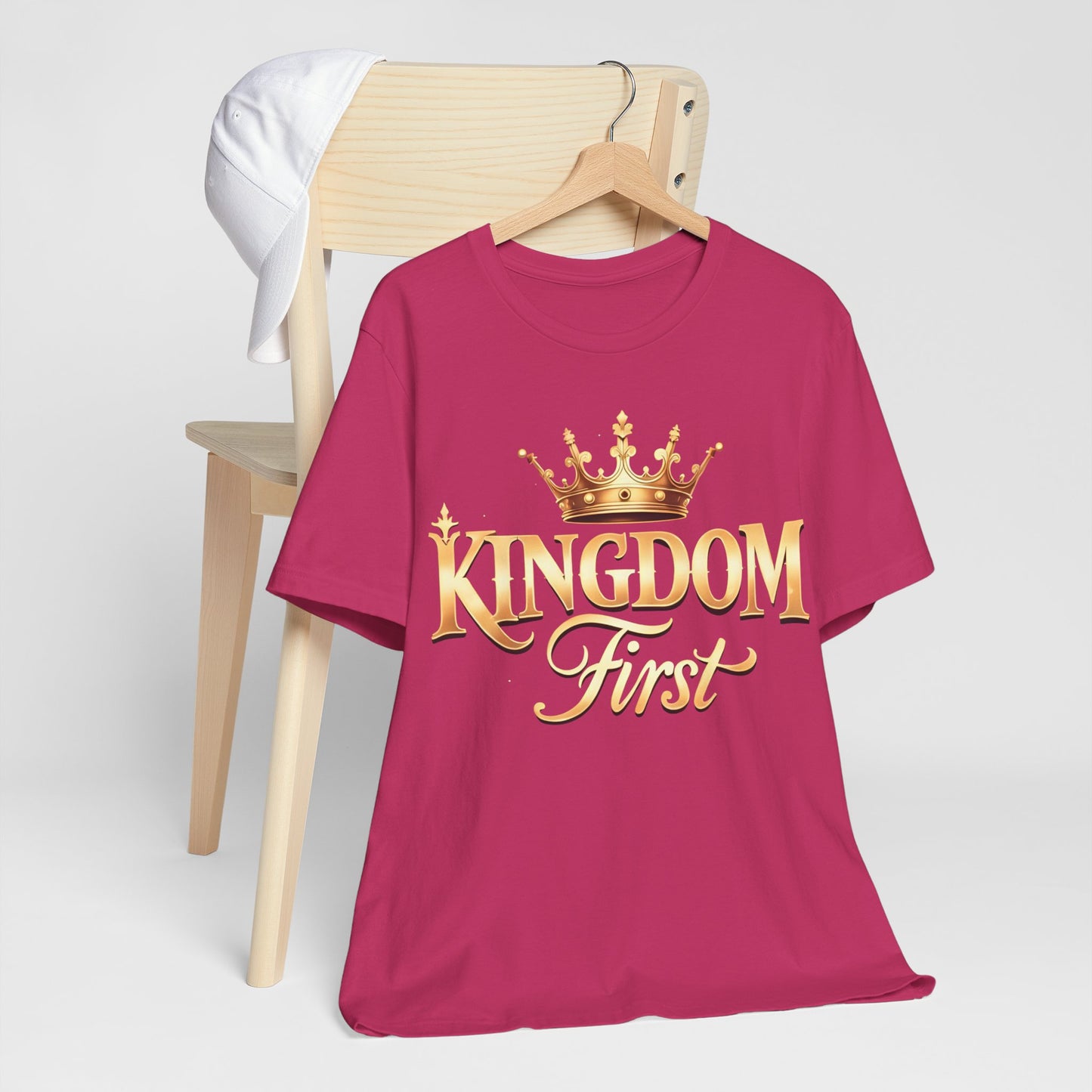 Kingdom First T-Shirt - Unisex Jersey Tee, Perfect for Royalty Lovers, Casual Outings, Birthdays, Motivational Gifts, Everyday Wear