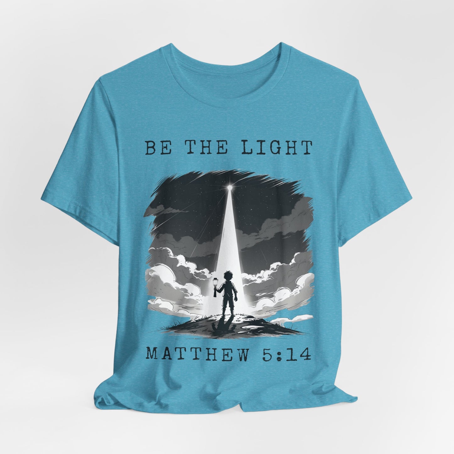 Inspirational Graphic T-Shirt for Faith and Motivation, Be the Light, Christian Apparel, Casual Wear, Gift for Believers