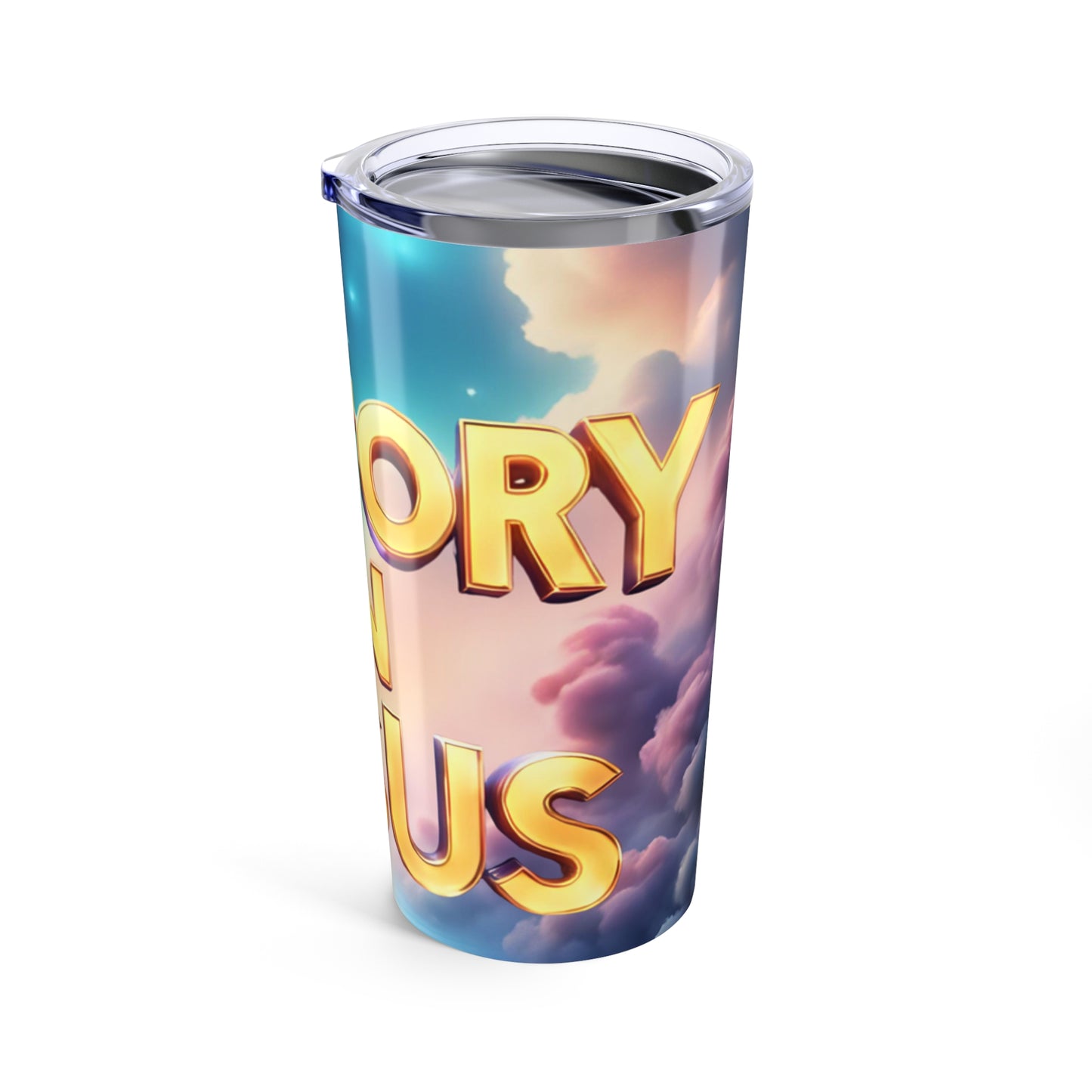 Inspirational Victory in Jesus Tumbler 20oz, Motivational Mug, Doctor Gift, Relaxing Drinkware, Perfect for Celebrations