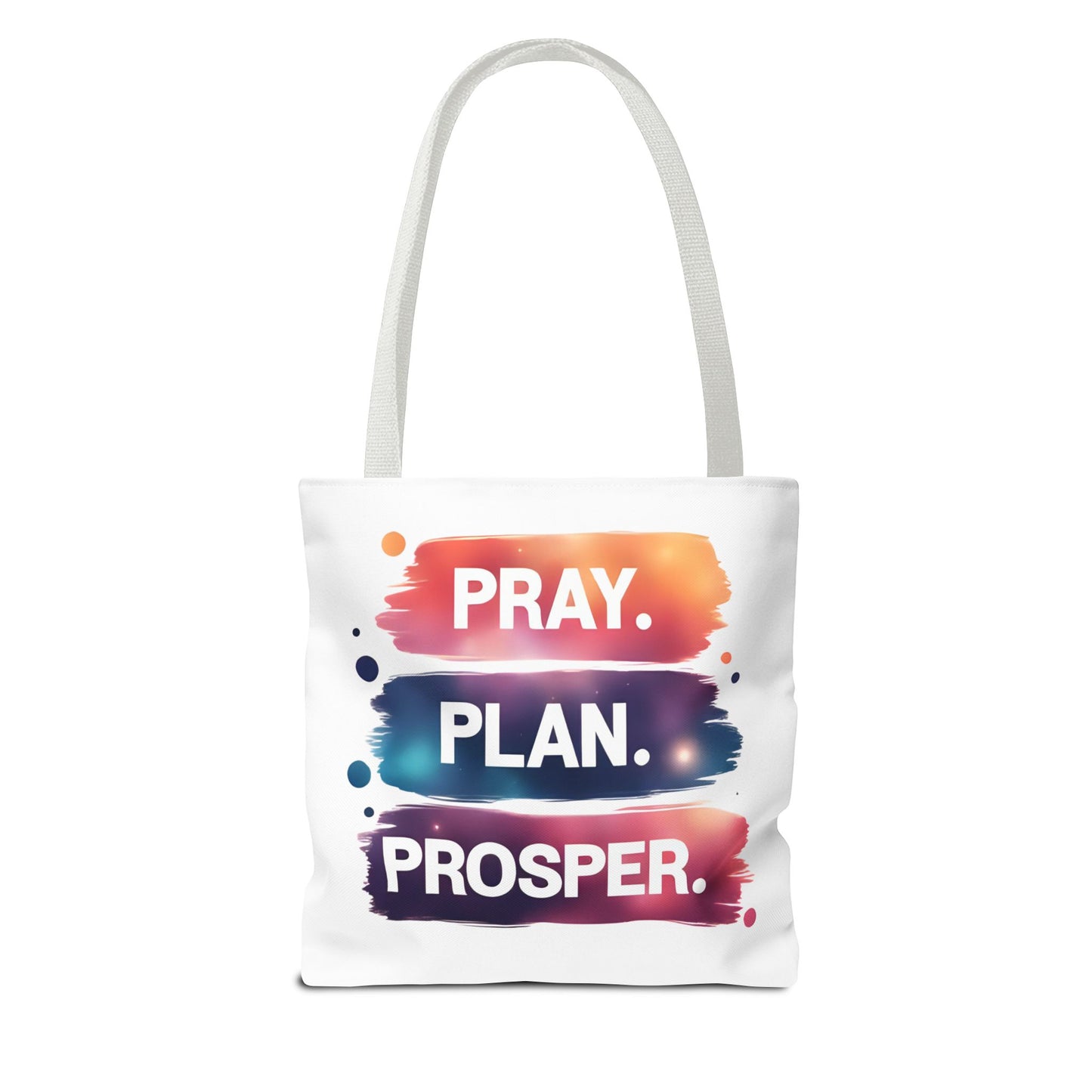 Inspirational Tote Bag - Pray Plan Prosper, Motivational Bag for Daily Use, Gift for Students, Teachers, and Friends