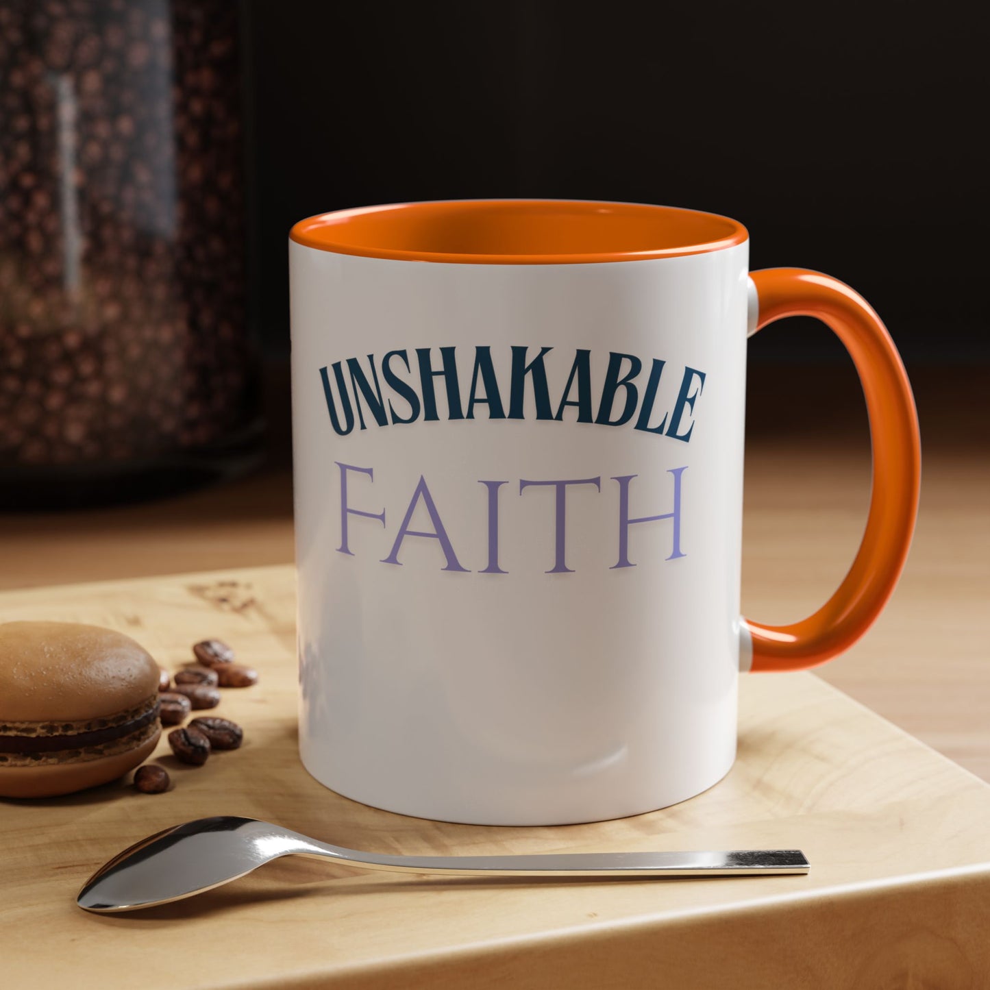 Inspirational Coffee Mug for Faith Lovers, Daily Motivation Cup, Unshakable Faith Gift, Spiritual Java Mug, Perfect for Home or Office