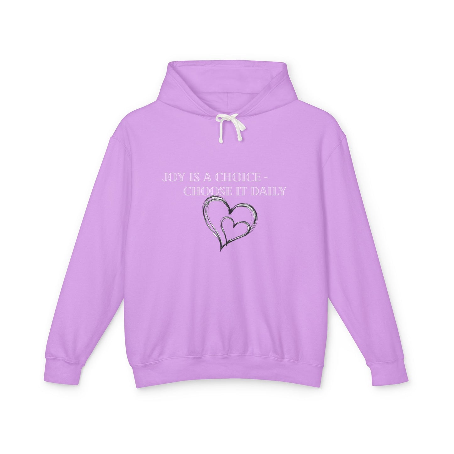 Joy is a Choice Unisex Lightweight Hooded Sweatshirt, Motivational Hoodie, Positive Vibes Pullover, Gift for Her, Self-Care Apparel