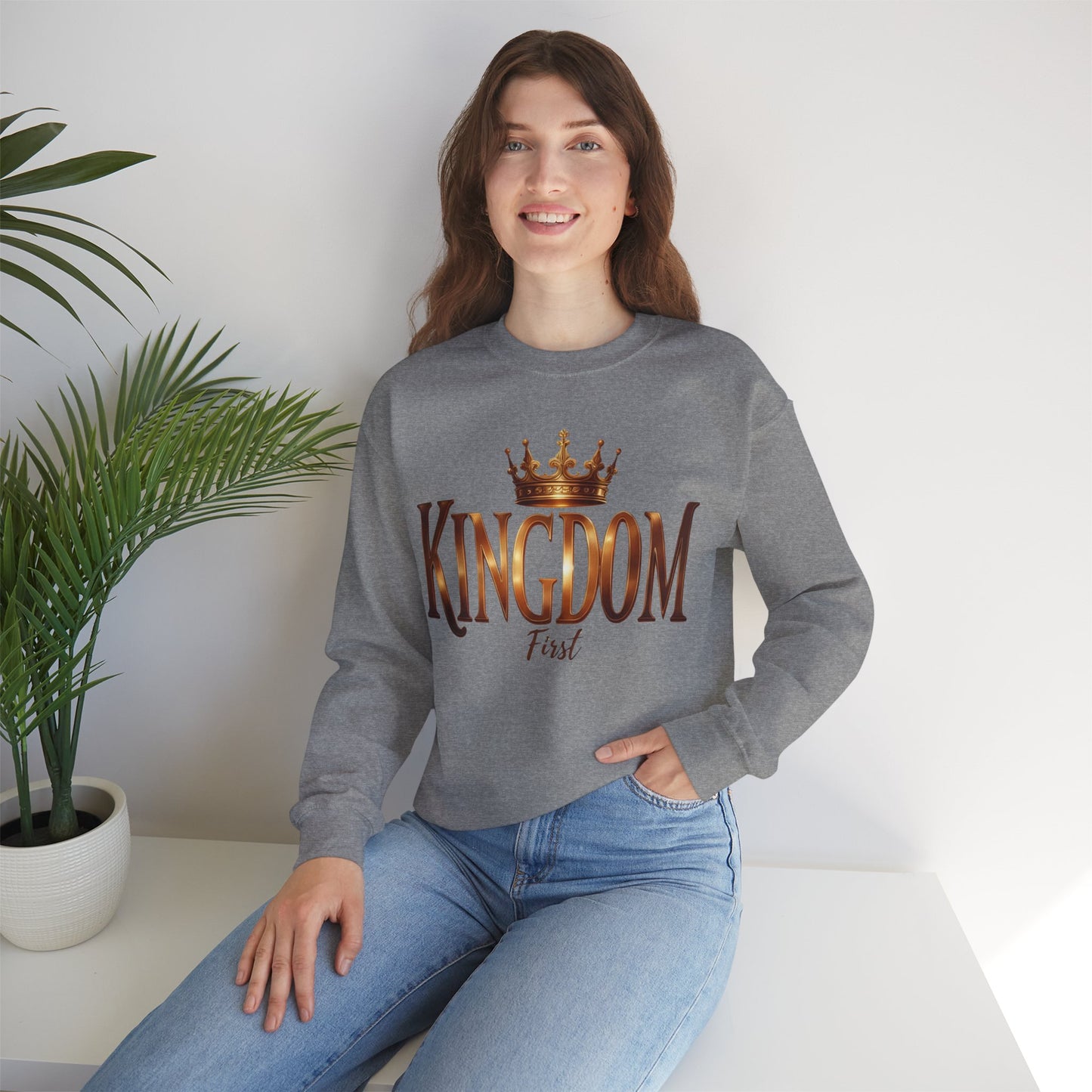 Kingdom First Sweatshirt - Stylish Unisex Crewneck for Cozy Days, Perfect Gift for Faith, Family and Trendy Wardrobe