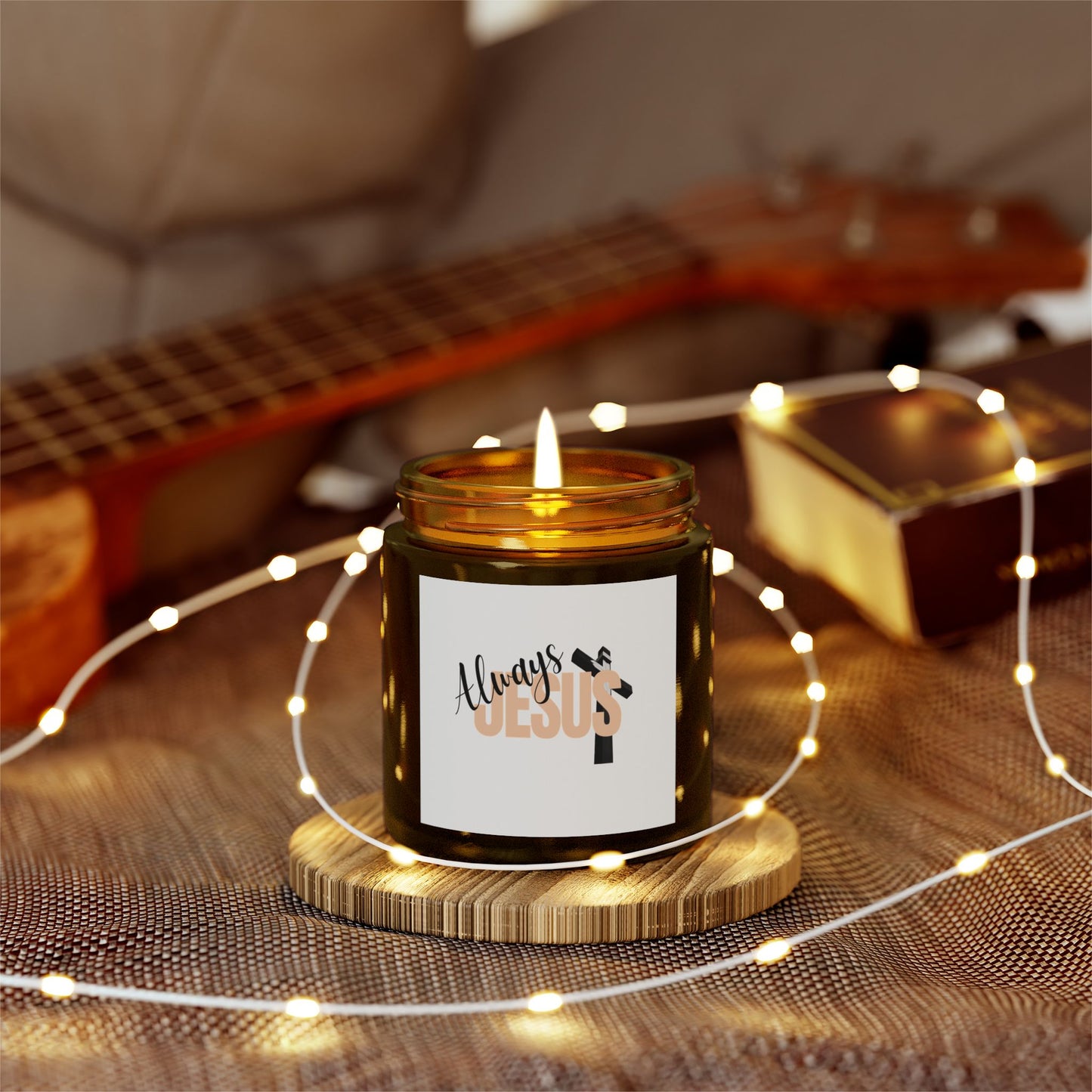 Always Jesus Scented Candles - Uplifting Aromas for Faithful Moments, Gift for Religious Gatherings, Home Decor, Serenity, Aromatherapy