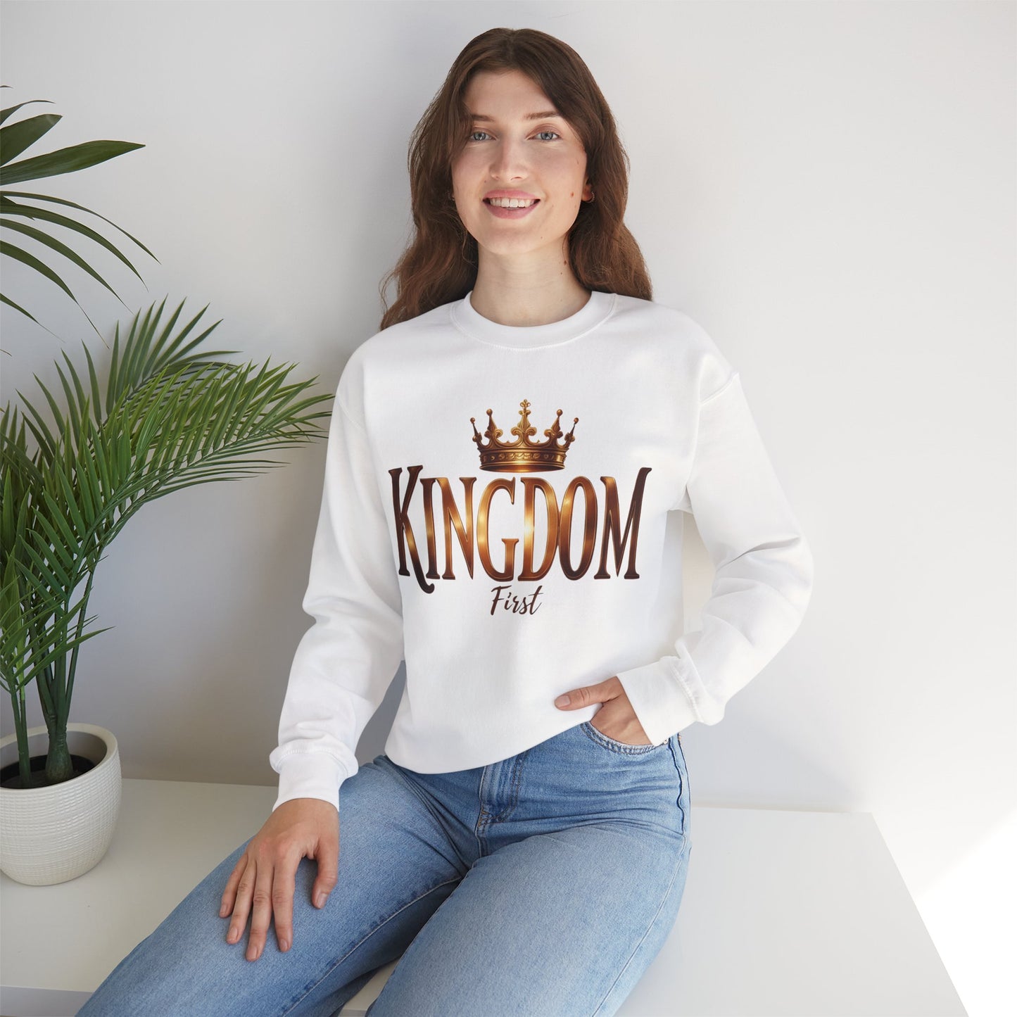 Kingdom First Sweatshirt - Stylish Unisex Crewneck for Cozy Days, Perfect Gift for Faith, Family and Trendy Wardrobe