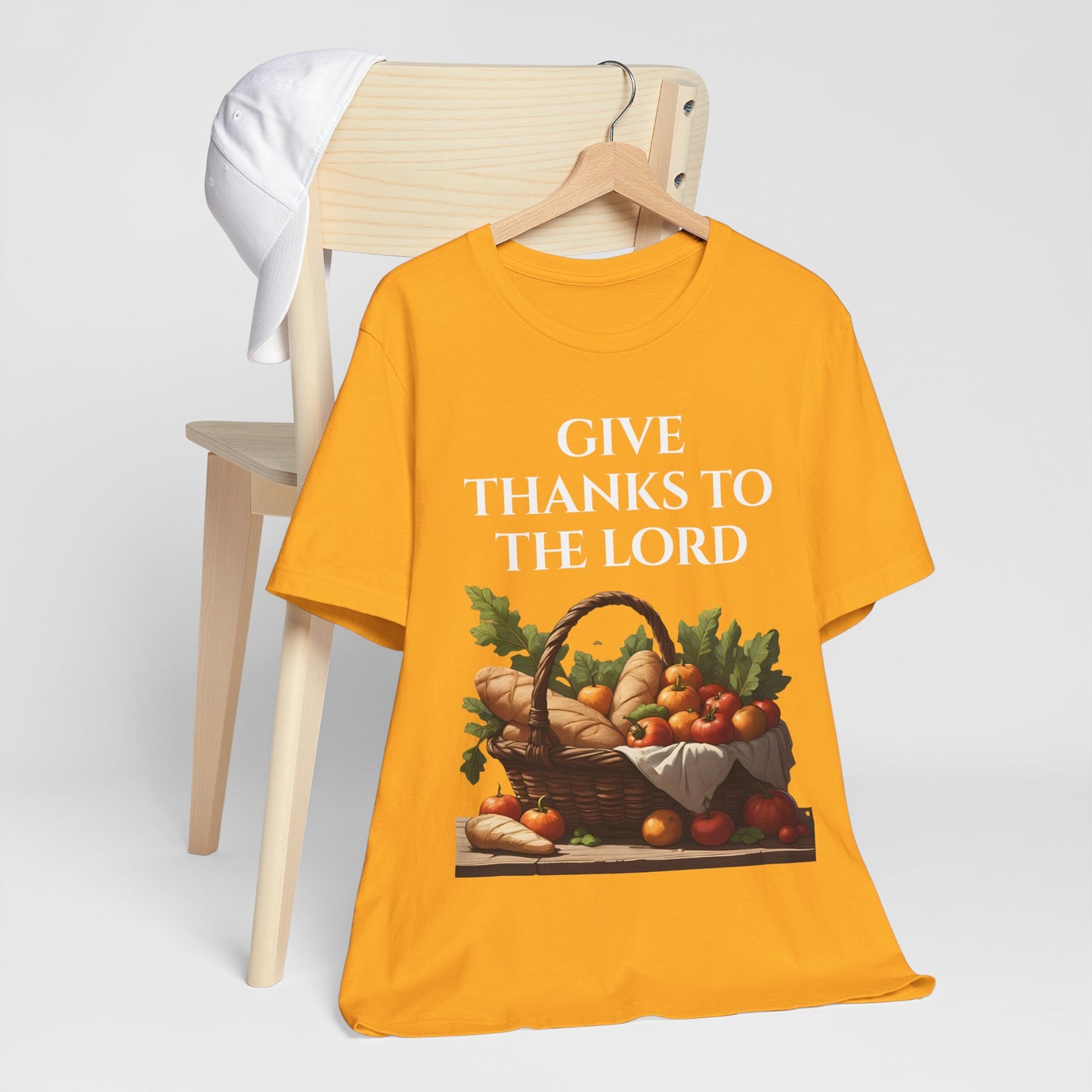 Thanksgiving Inspirational Tee, Christian T-Shirt, Give Thanks to the Lord Top, Casual Faith Shirt, Holiday Appreciation Apparel
