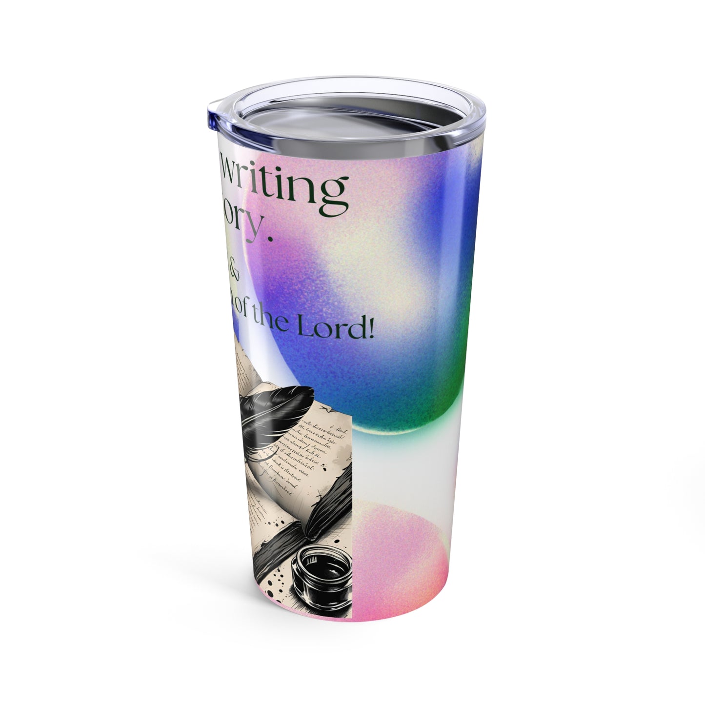 Inspirational Tumbler 20oz | Be Still & Enjoy Life | Motivational Drinkware, Perfect Gift for Writers, Journals, Daily Use, Colorful Art