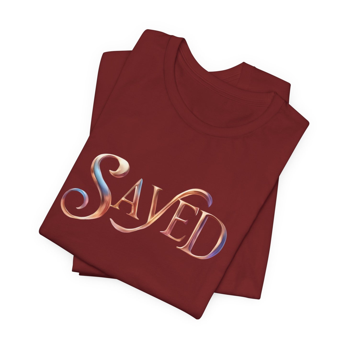 Saved Unisex Jersey Short Sleeve Tee | Inspirational T-Shirt, Casual Wear, Gift Idea, Faith-Based Apparel, Everyday Outfit