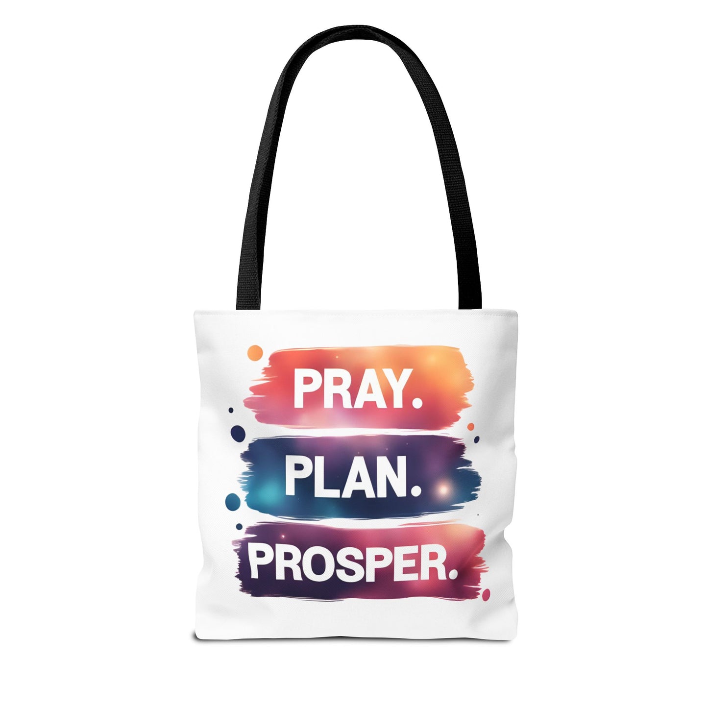 Inspirational Tote Bag - Pray Plan Prosper, Motivational Bag for Daily Use, Gift for Students, Teachers, and Friends