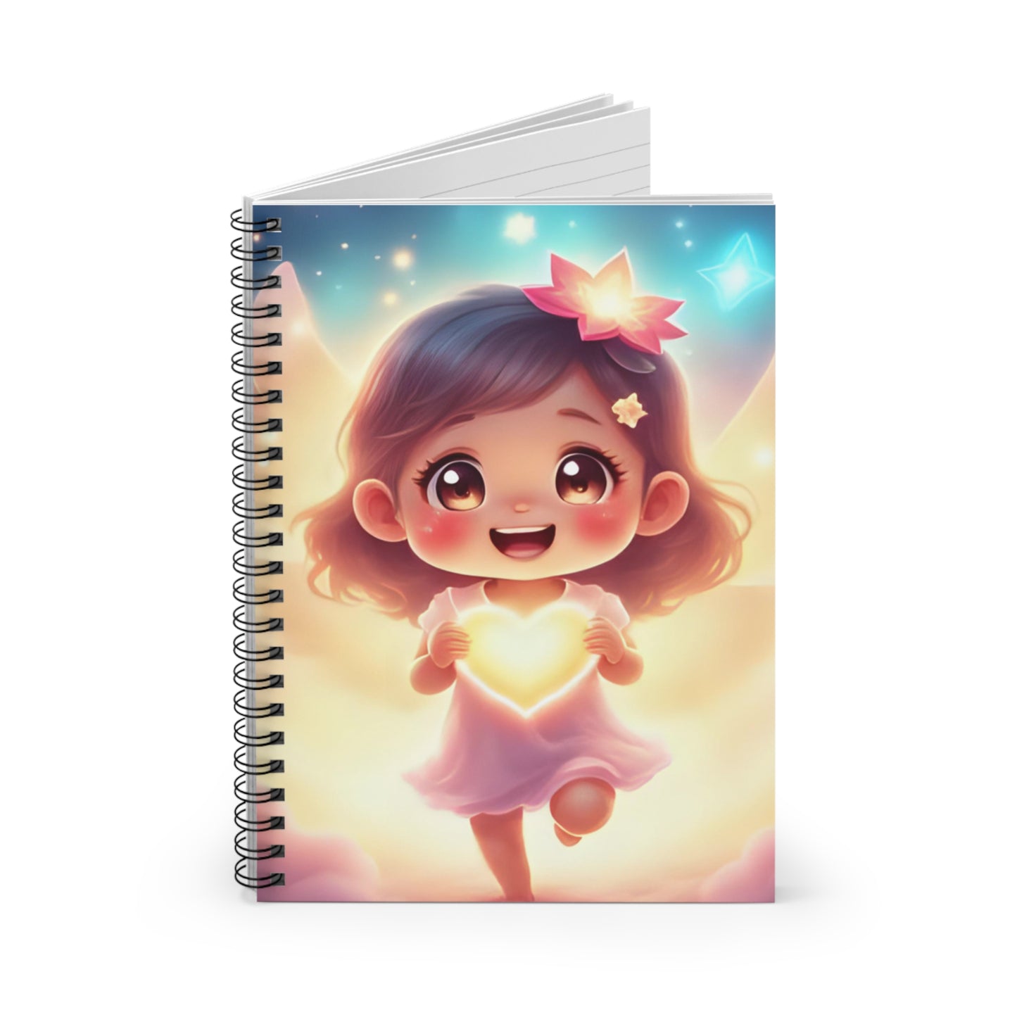 Whimsical Heart Spiral Notebook - Ruled Line, Cute Journal, Gift for Kids, School Supplies, Inspirational Notebook, Art for Writing