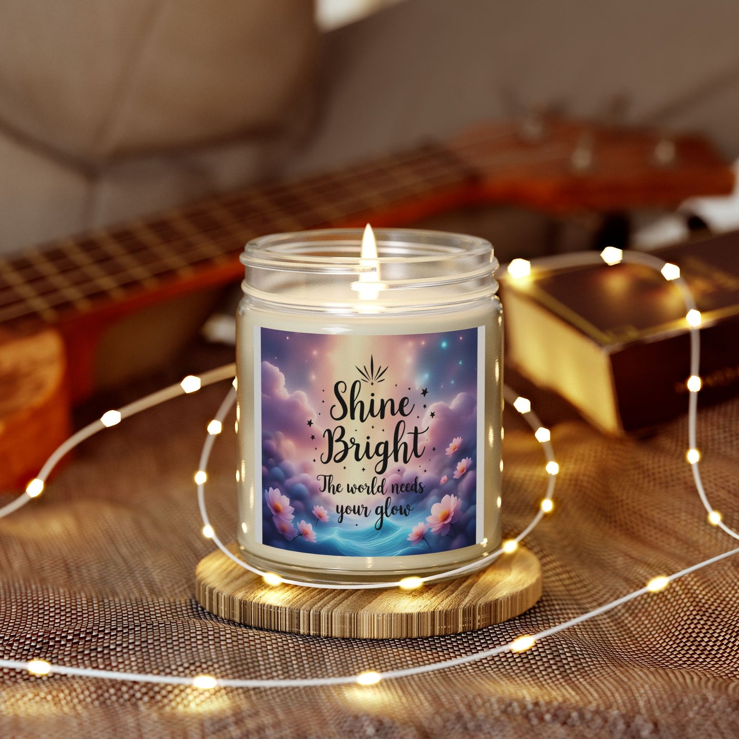 Candle: Shine Bright Scented Soy Wax Candle, Home Decor, Gift, Relaxation, Aromatherapy, Party Favors, Self-Care