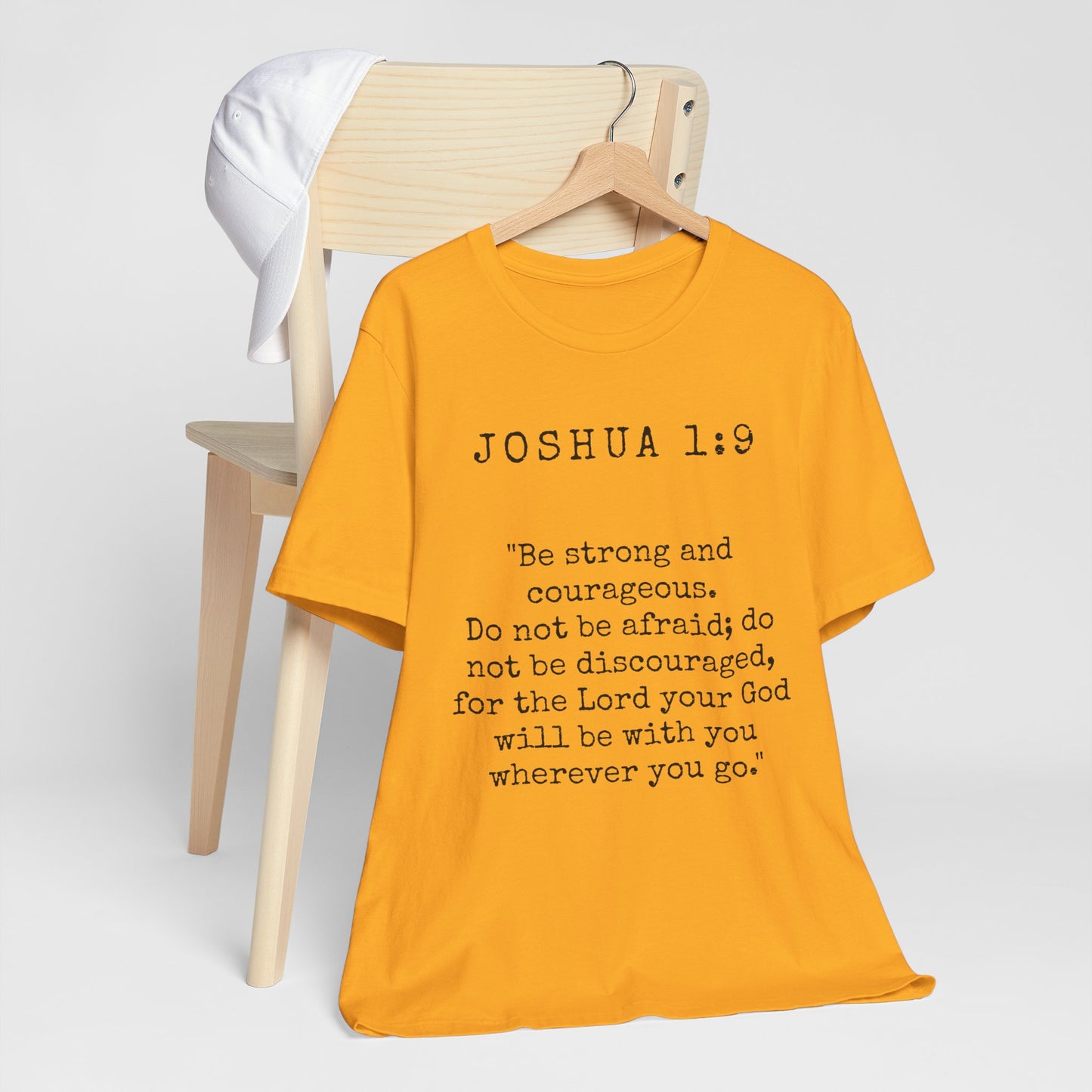 Inspirational Faith T-Shirt, Joshua 1:9 Quote Tee, Unisex Motivational Shirt, Christian Apparel, Gift for Believers
