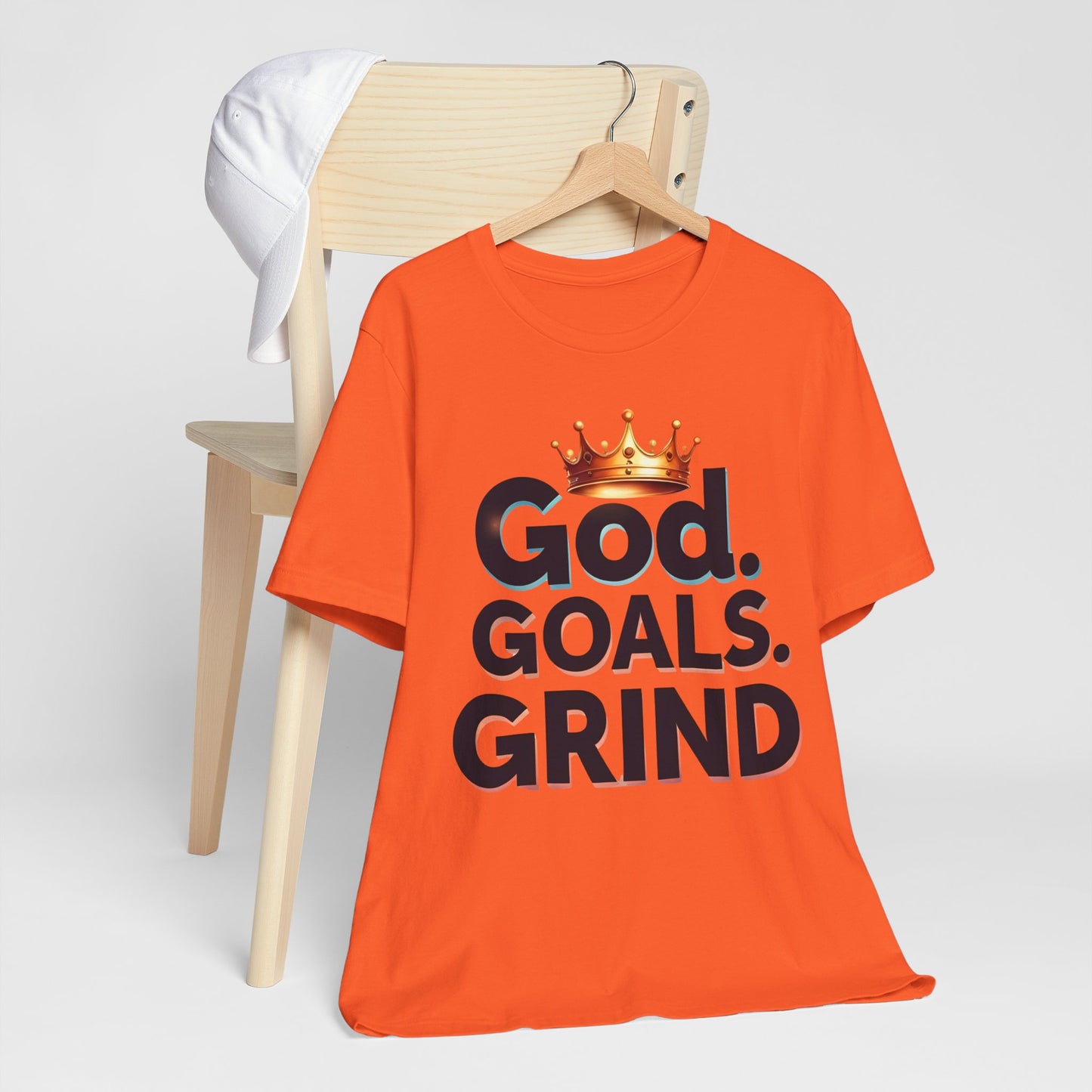 Motivational Unisex Tee, God Goals Grind Shirt, Inspirational Fitness Apparel, Positive Mindset T-Shirt, Empowerment Gift Idea