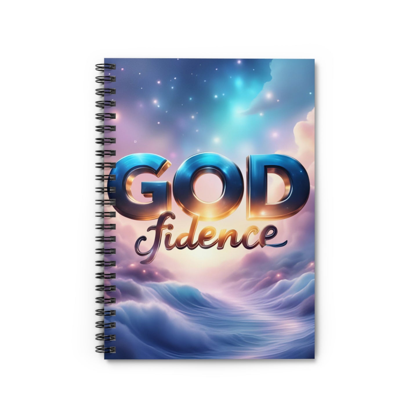 Inspirational Spiral Notebook - Godfidence, Motivational Journal, Faith Planner, Dream Diary, Gift for Writers, Self-Help Notebook
