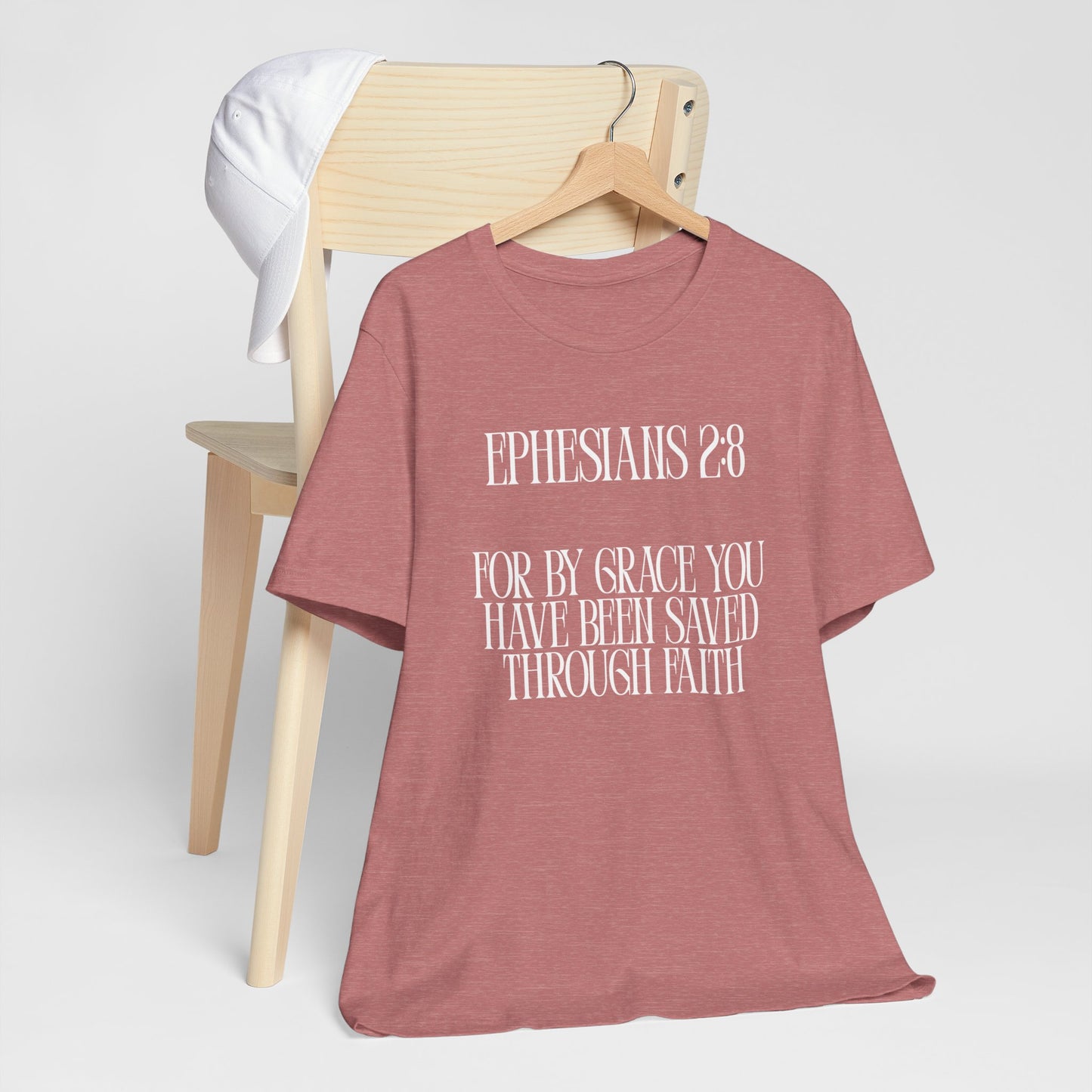 Faith-Inspired Unisex Tee - Ephesians 2:8 Christian Shirt for Everyday Style, Gift for Believers, Spiritual Apparel, Inspirational Wear