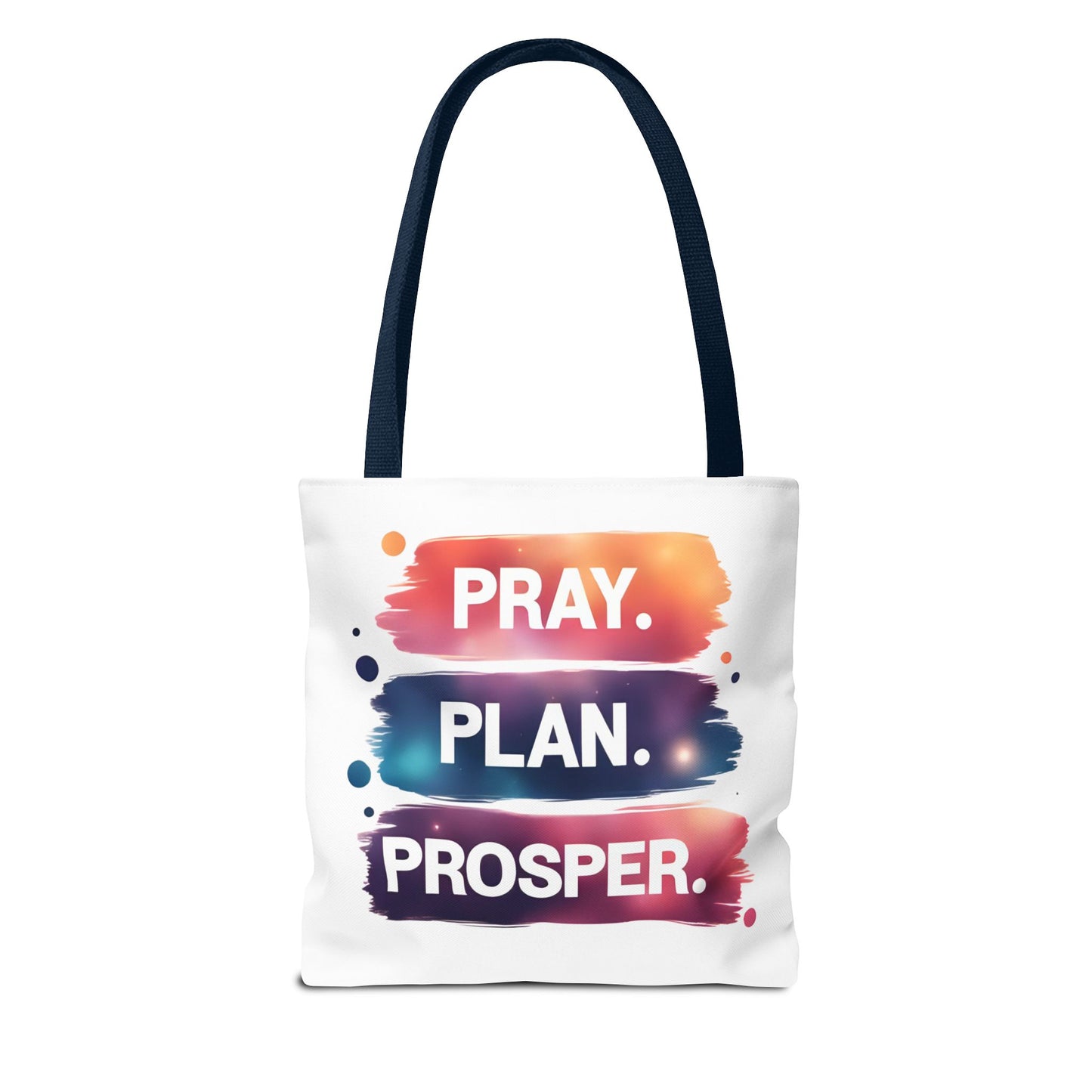 Inspirational Tote Bag - Pray Plan Prosper, Motivational Bag for Daily Use, Gift for Students, Teachers, and Friends