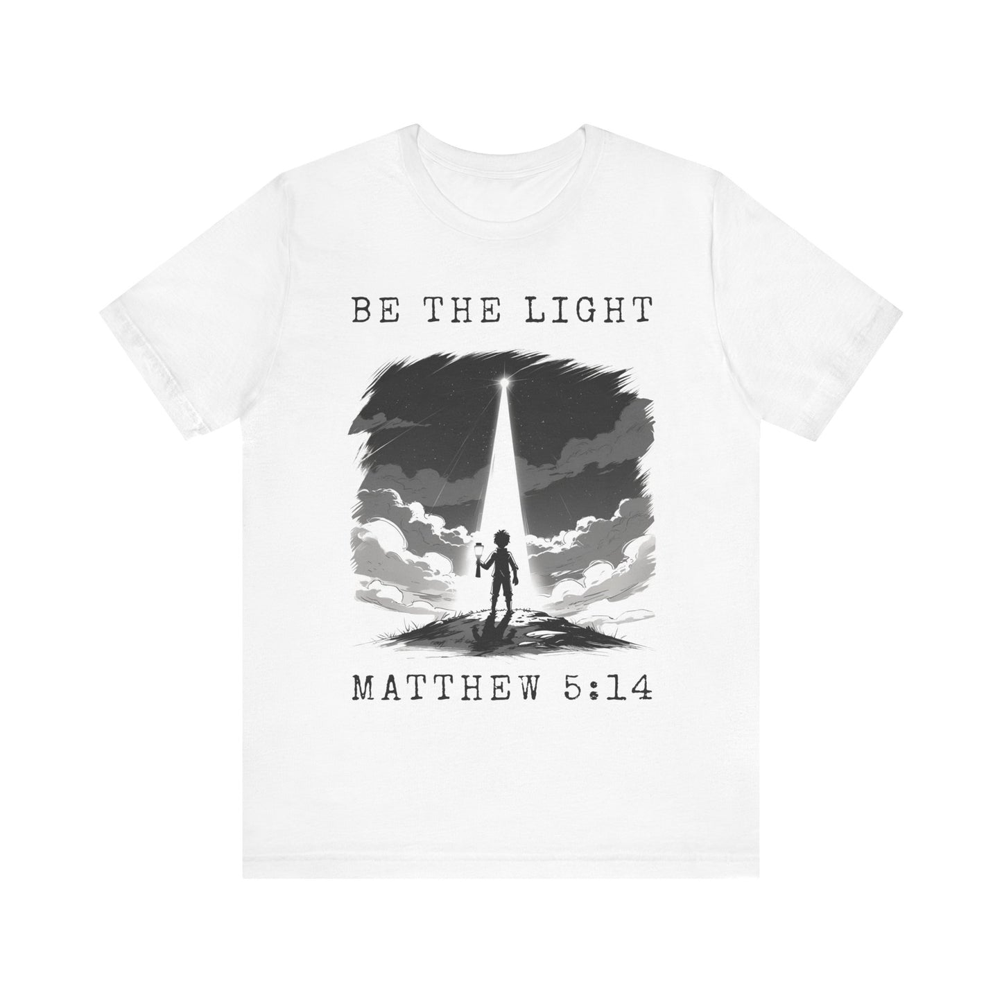 Inspirational Graphic T-Shirt for Faith and Motivation, Be the Light, Christian Apparel, Casual Wear, Gift for Believers