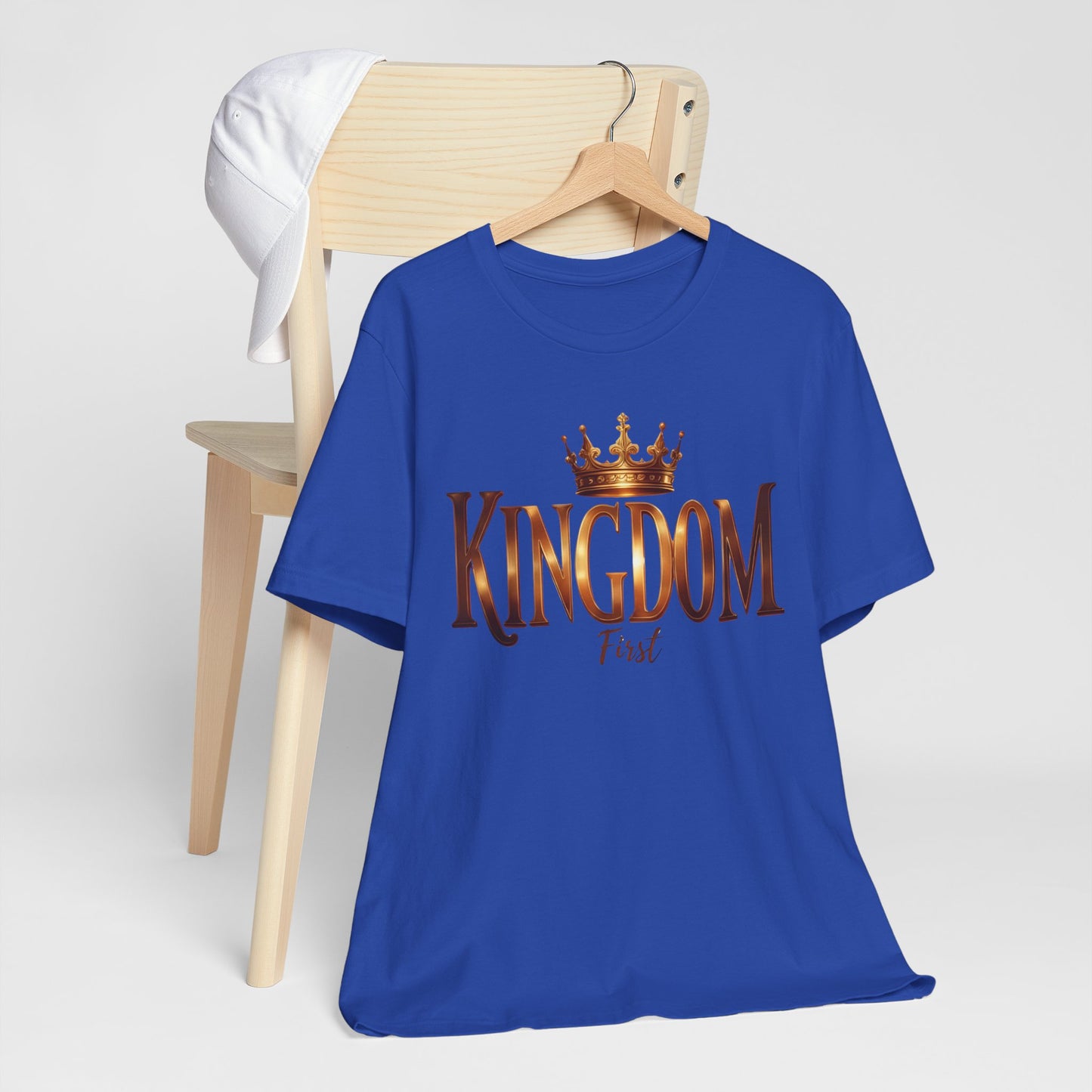 Royalty-Inspired Unisex Jersey Tee - 'Kingdom First', Casual Wear, Gift for Him/Her, Unique Shirt for Celebrations, Stylish Attire