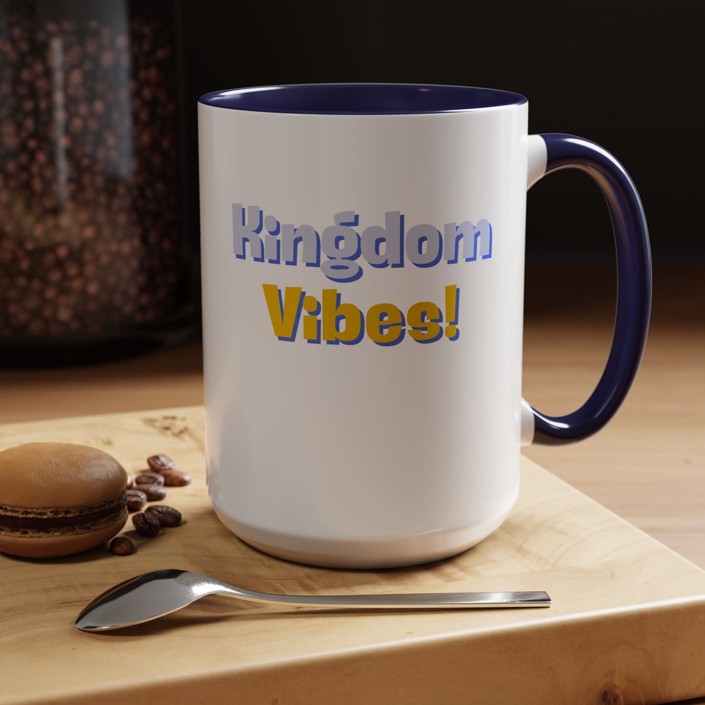 Kingdom Vibes Accent Coffee Mug - Perfect Gift for Coffee Lovers, Home Decor, Functional Art, Inspirational Quotes, Daily Motivation