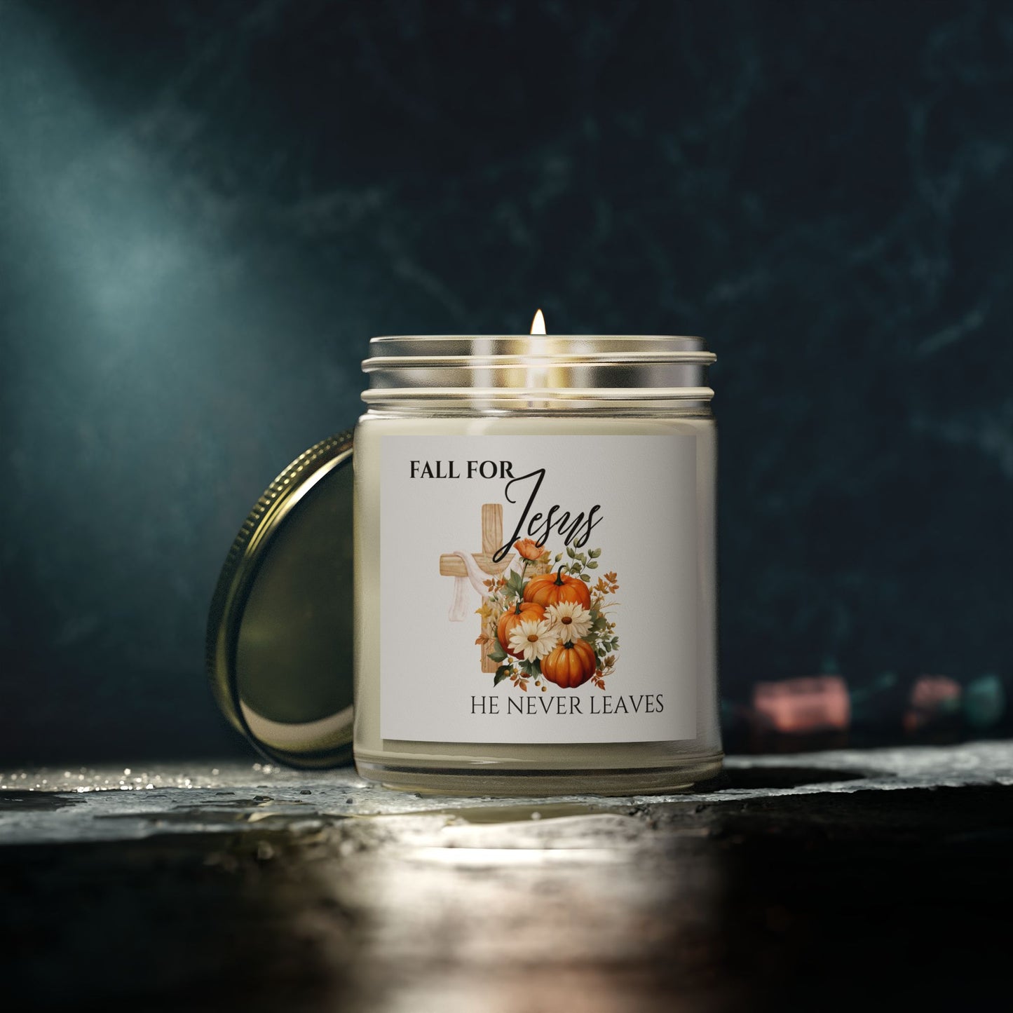 Fall for Jesus Scented Candles, Faith-Based Gifts, Joyful Home Decor, Bible Verse Candles, Christian Fall Decor