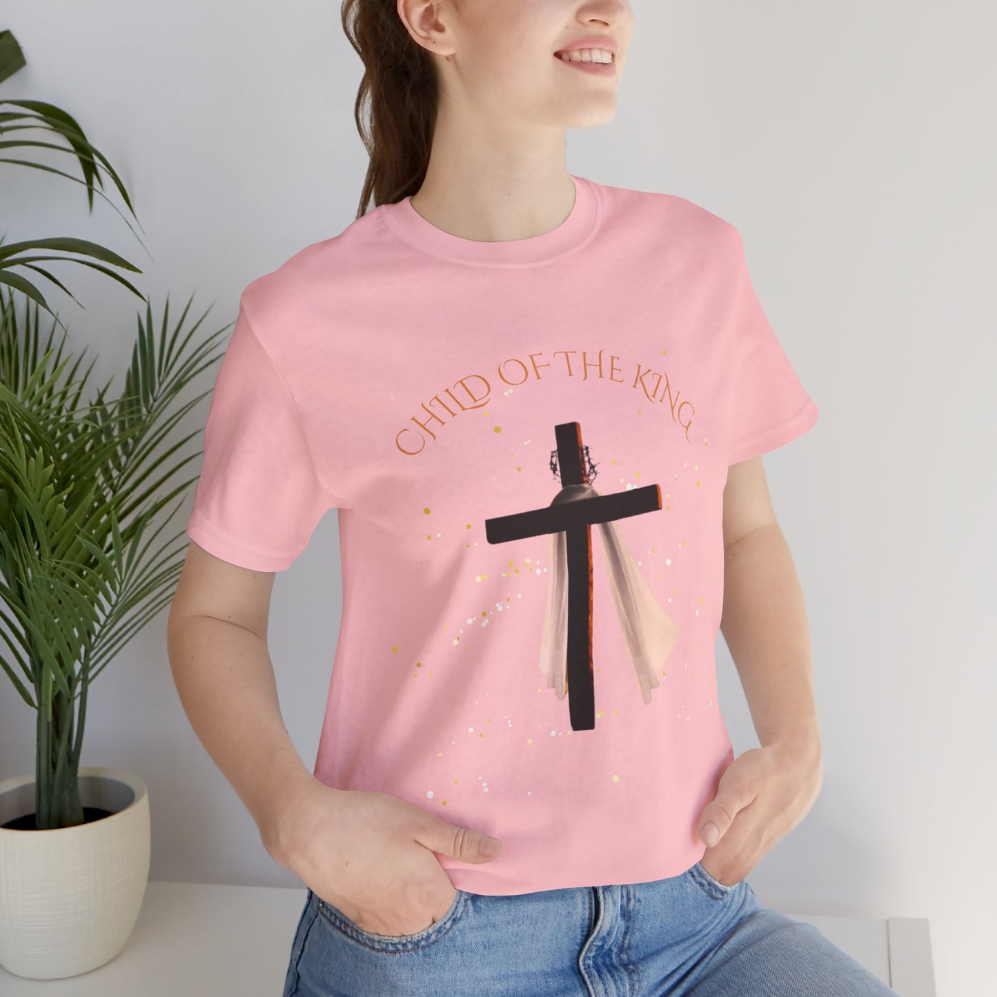 Christian Inspirational Tee, "Child of the King" Shirt, Faith-Based Apparel, Religious Gifts, Perfect for Church & Celebrations