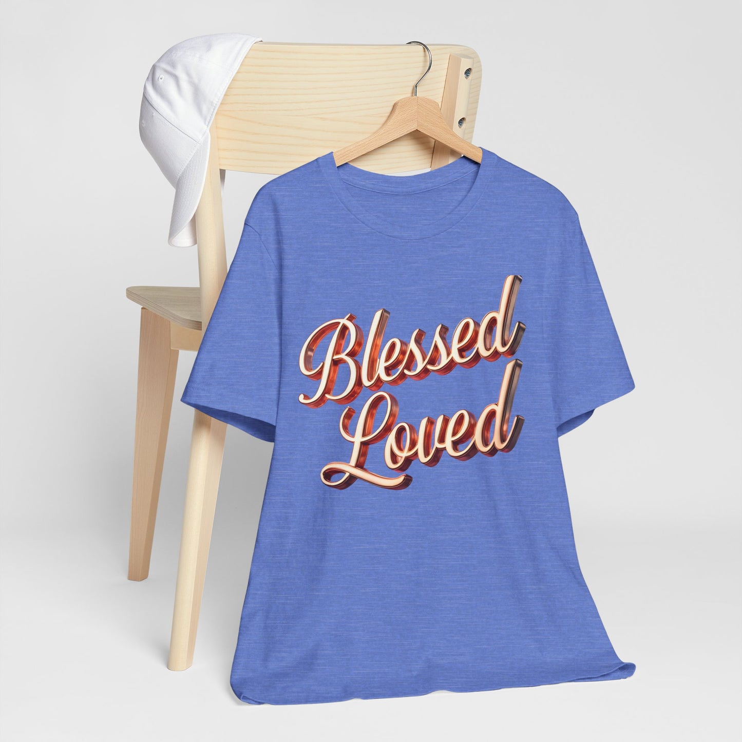 Blessed Loved Unisex Jersey Tee, Inspirational Shirt, Everyday Wear, Gift for Loved Ones, Positive Affirmation Top, Casual Style