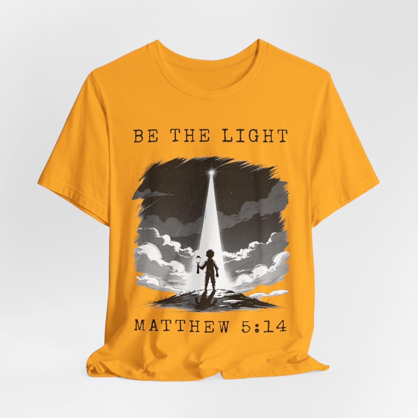 Inspirational Graphic T-Shirt for Faith and Motivation, Be the Light, Christian Apparel, Casual Wear, Gift for Believers