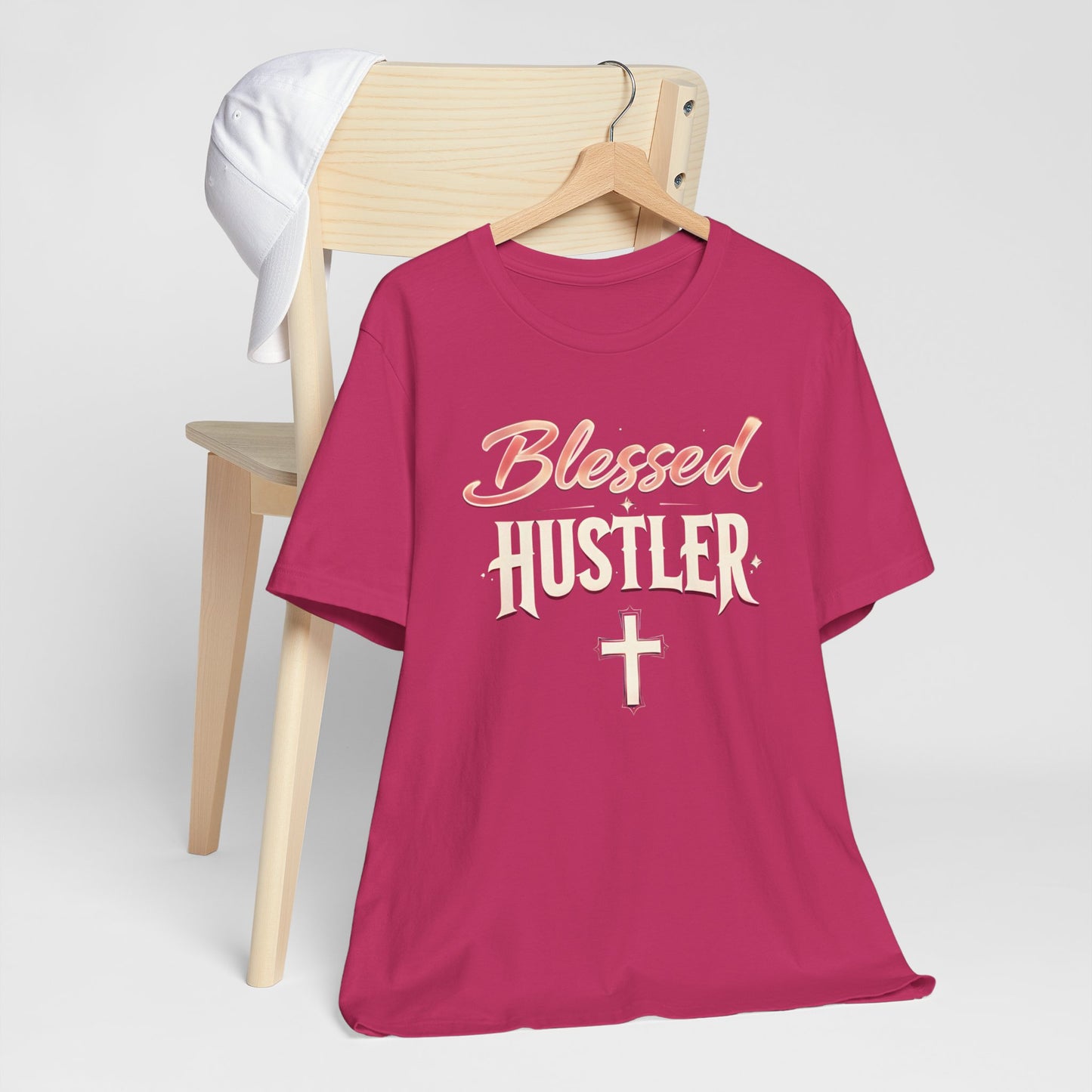 Blessed Hustler Tee - Unisex Jersey Short Sleeve, Motivation Shirt for Entrepreneurs, Gift for Holidays, Casual Wear, Positive Vibes