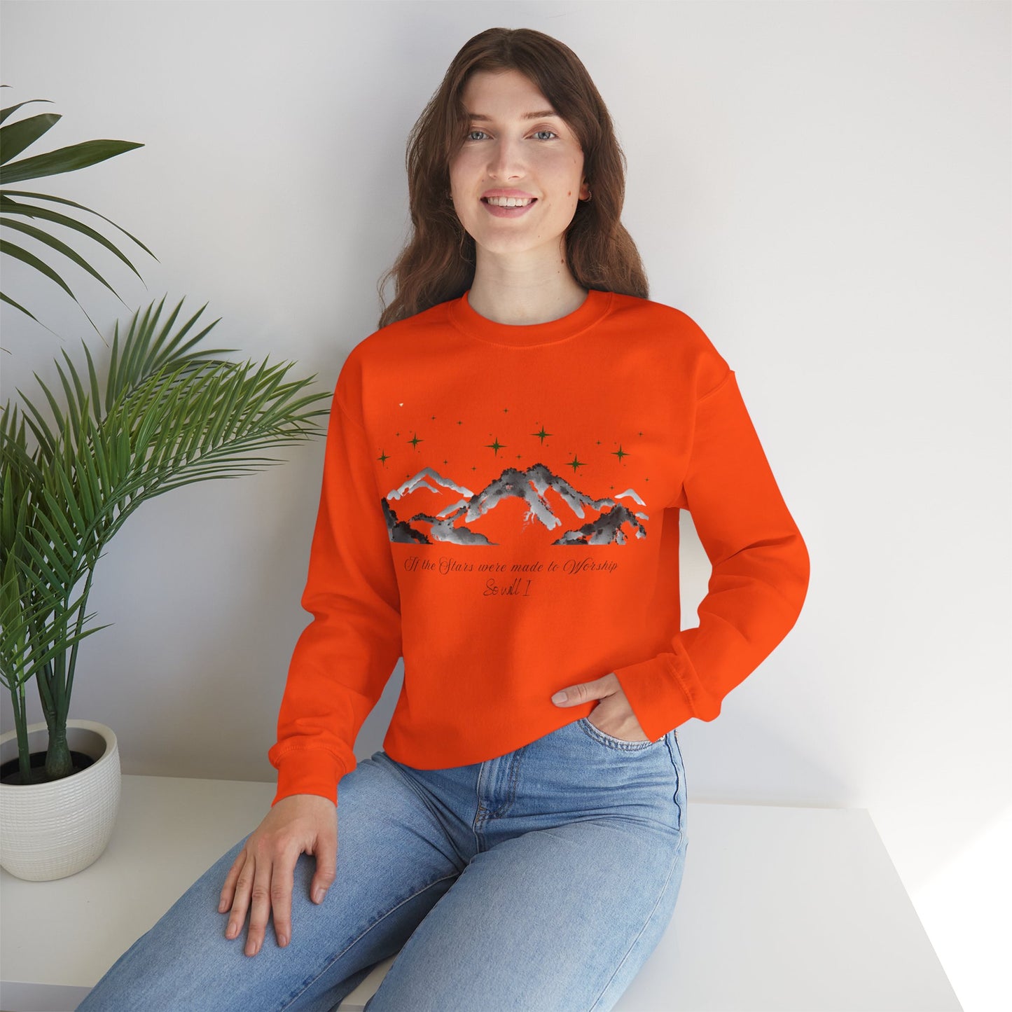 Stars were made, Inspirational Sweatshirt, Unisex Heavy Blend™ Crewneck Sweatshirt