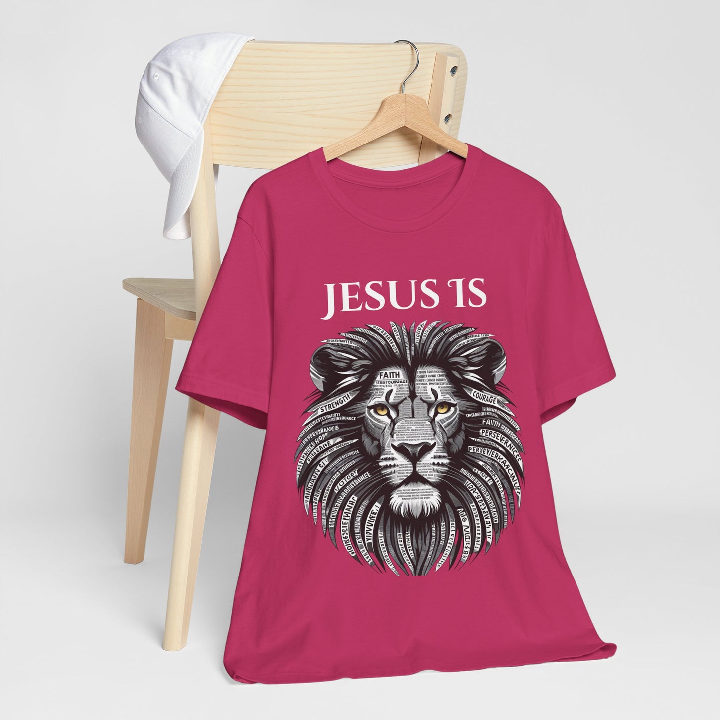 Faith-Inspired Lion Graphic Tee, Jesus 1s Shirt, Unisex Casual Wear, Christian Apparel, Unique Gift for Believers