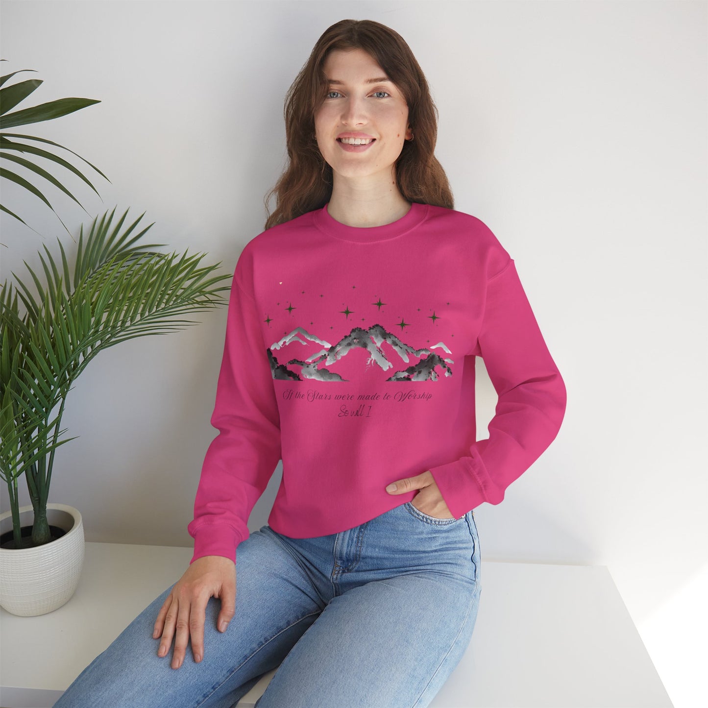 Stars were made, Inspirational Sweatshirt, Unisex Heavy Blend™ Crewneck Sweatshirt