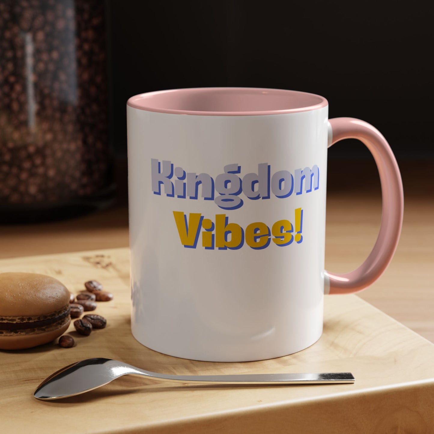 Kingdom Vibes Accent Coffee Mug - Perfect Gift for Coffee Lovers, Home Decor, Functional Art, Inspirational Quotes, Daily Motivation