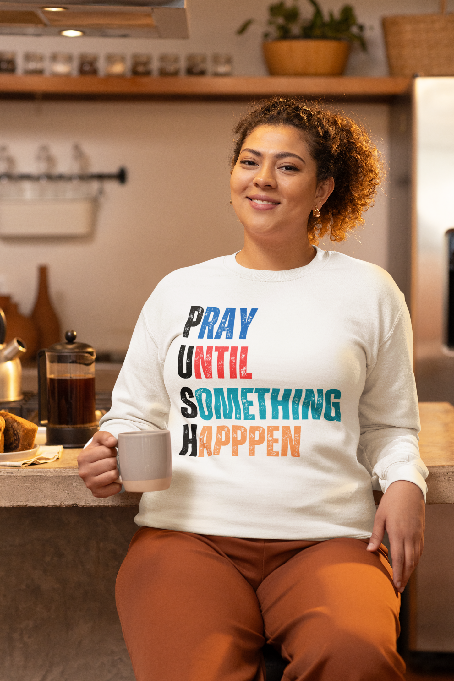 Inspirational Crewneck Sweatshirt - Motivational Gift, Prayer Sweatshirt, Cozy Layering, Versatile Fashion, Uplifting Attire