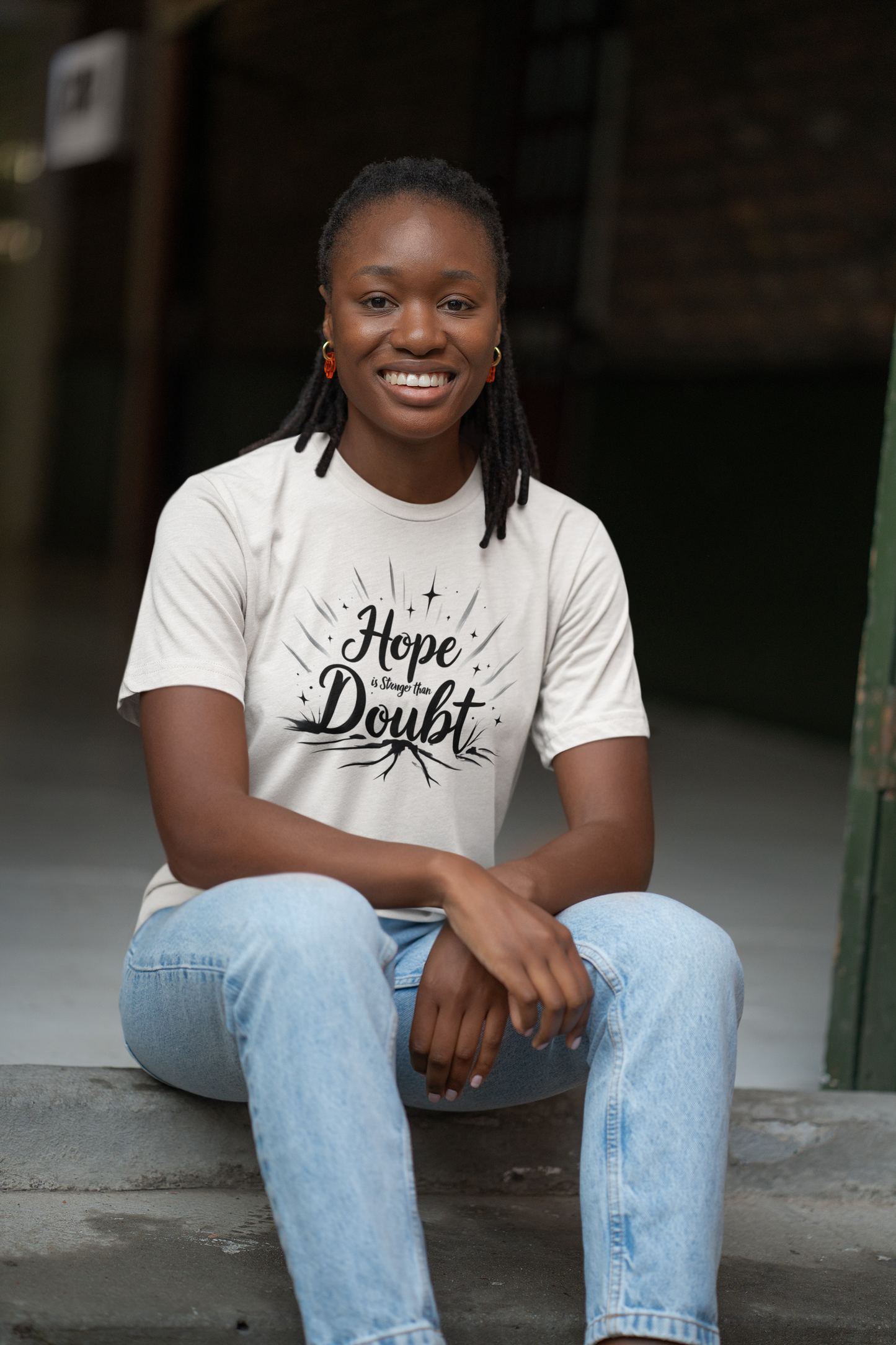 Hope & Doubt Inspirational Tee, Motivational Shirt, Unisex Graphic T-Shirt, Gift for Friends, Positive Vibes Apparel