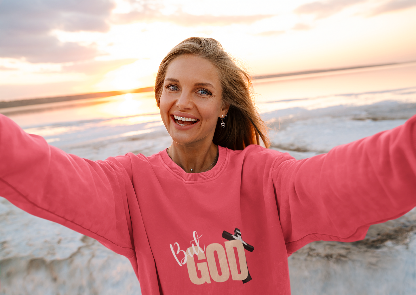 Faith-Inspired Crewneck Sweatshirt, Cozy Apparel, Christian Gift, Inspirational Fashion, Holiday Wear, God's Love Sweatshirt