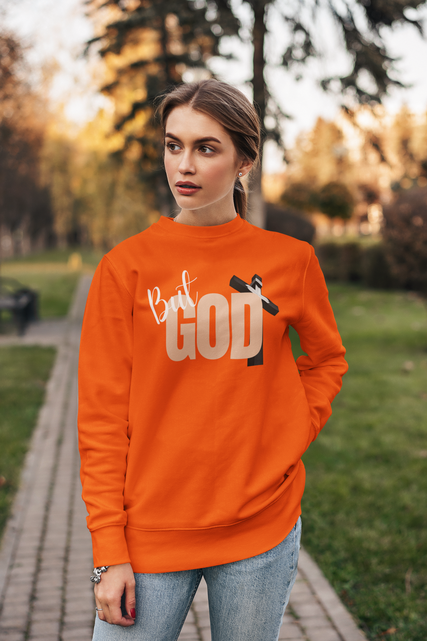 Faith-Inspired Crewneck Sweatshirt, Cozy Apparel, Christian Gift, Inspirational Fashion, Holiday Wear, God's Love Sweatshirt