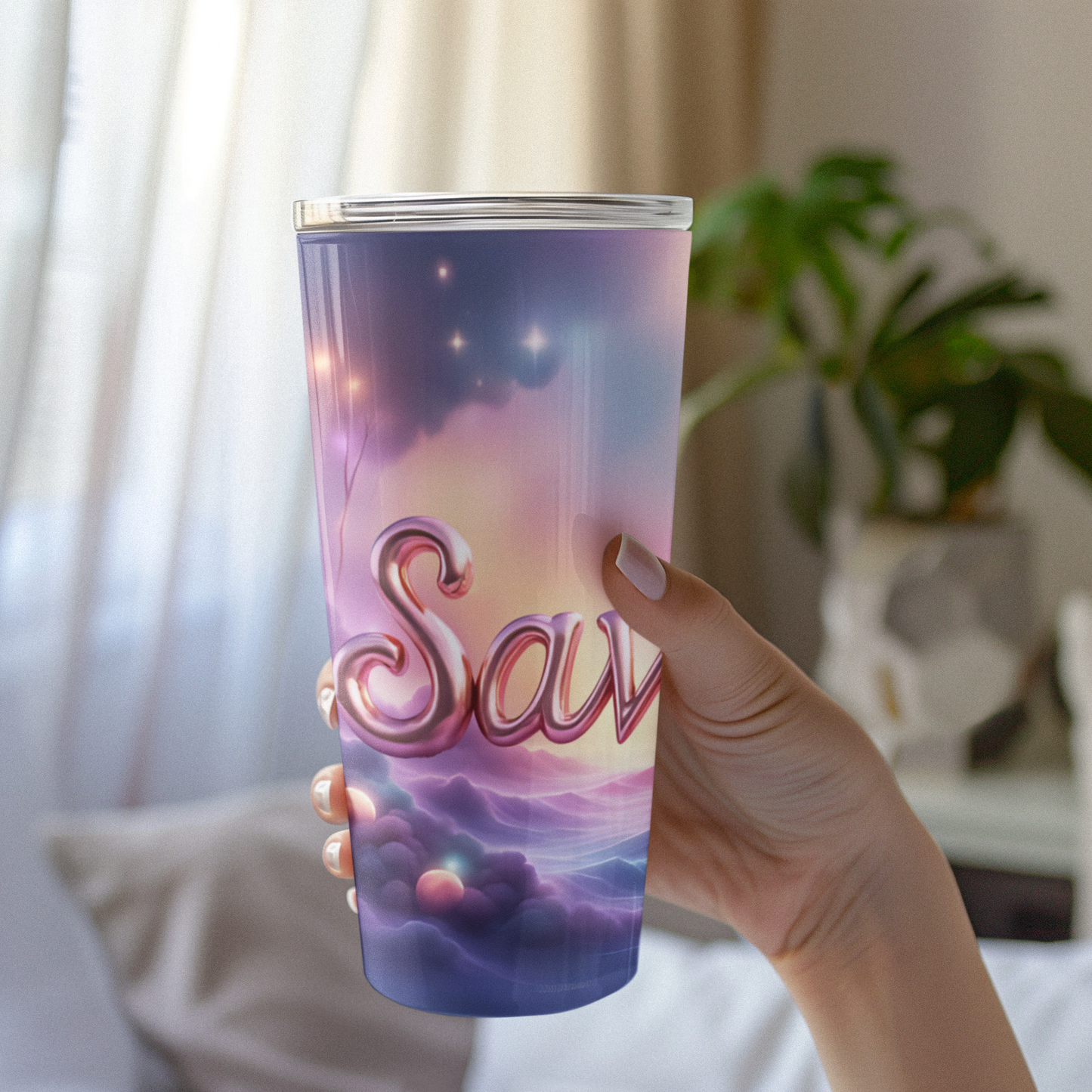 Saved Inspirational 20oz Tumbler - Dreamy Design, Travel Mug, Motivational Drinkware, Gift for Her, Inspirational Quote