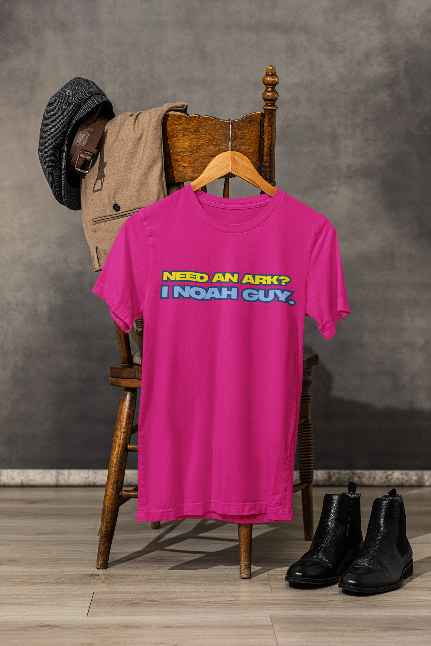 Humorous Noah's Ark Tee | Unisex Short Sleeve Shirt, Gift for Friends, Fun Casual Top, Quirky T-Shirt, Christian Humor Apparel