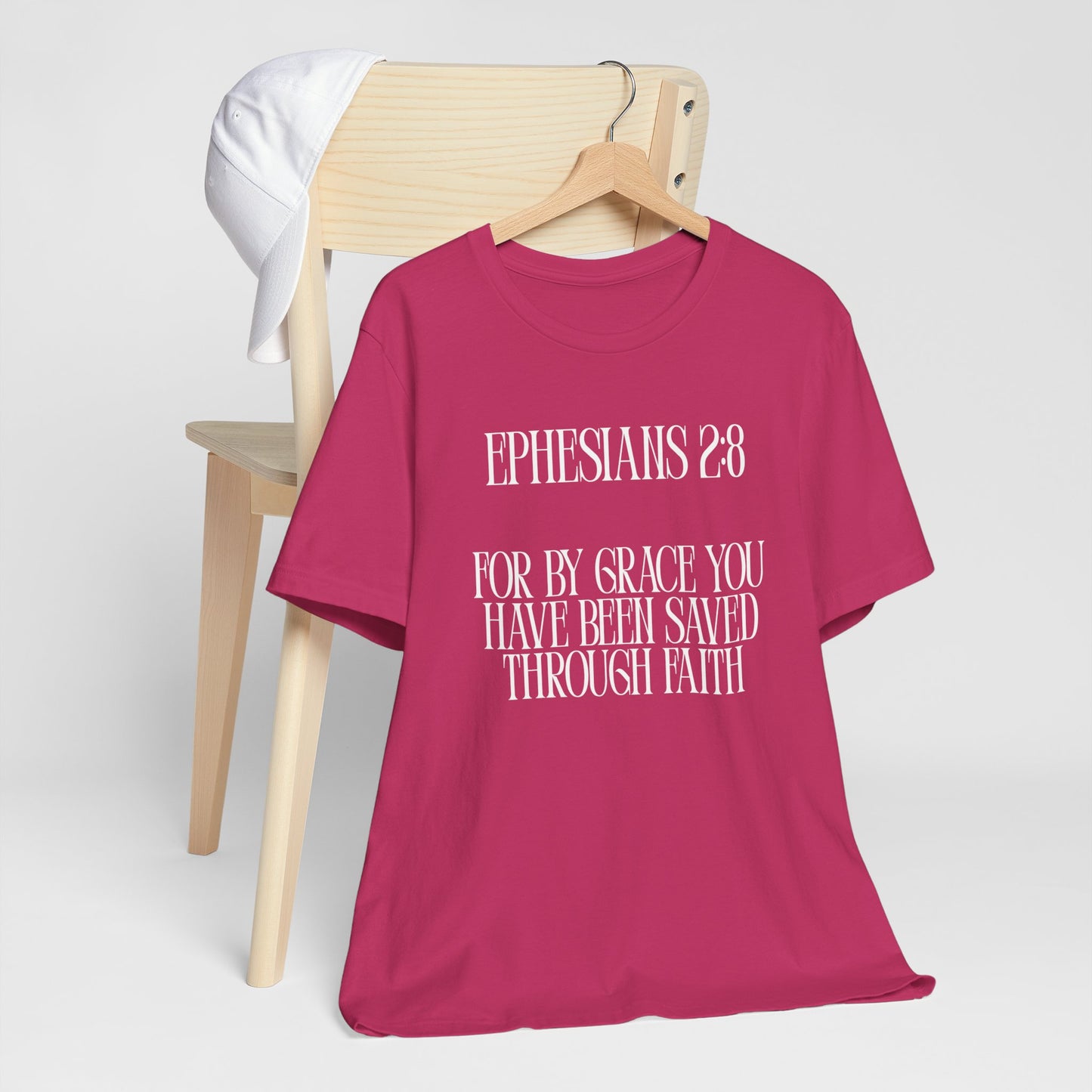 Faith-Inspired Unisex Tee - Ephesians 2:8 Christian Shirt for Everyday Style, Gift for Believers, Spiritual Apparel, Inspirational Wear