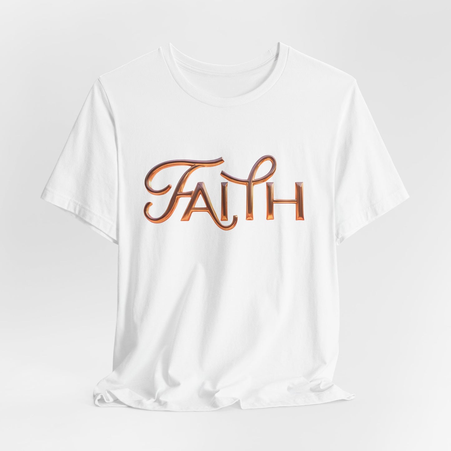 Faith Unisex Short Sleeve Tee, Inspirational Shirt, Casual Wear, Gift for Friends, Everyday Comfort, Positive Message Tee