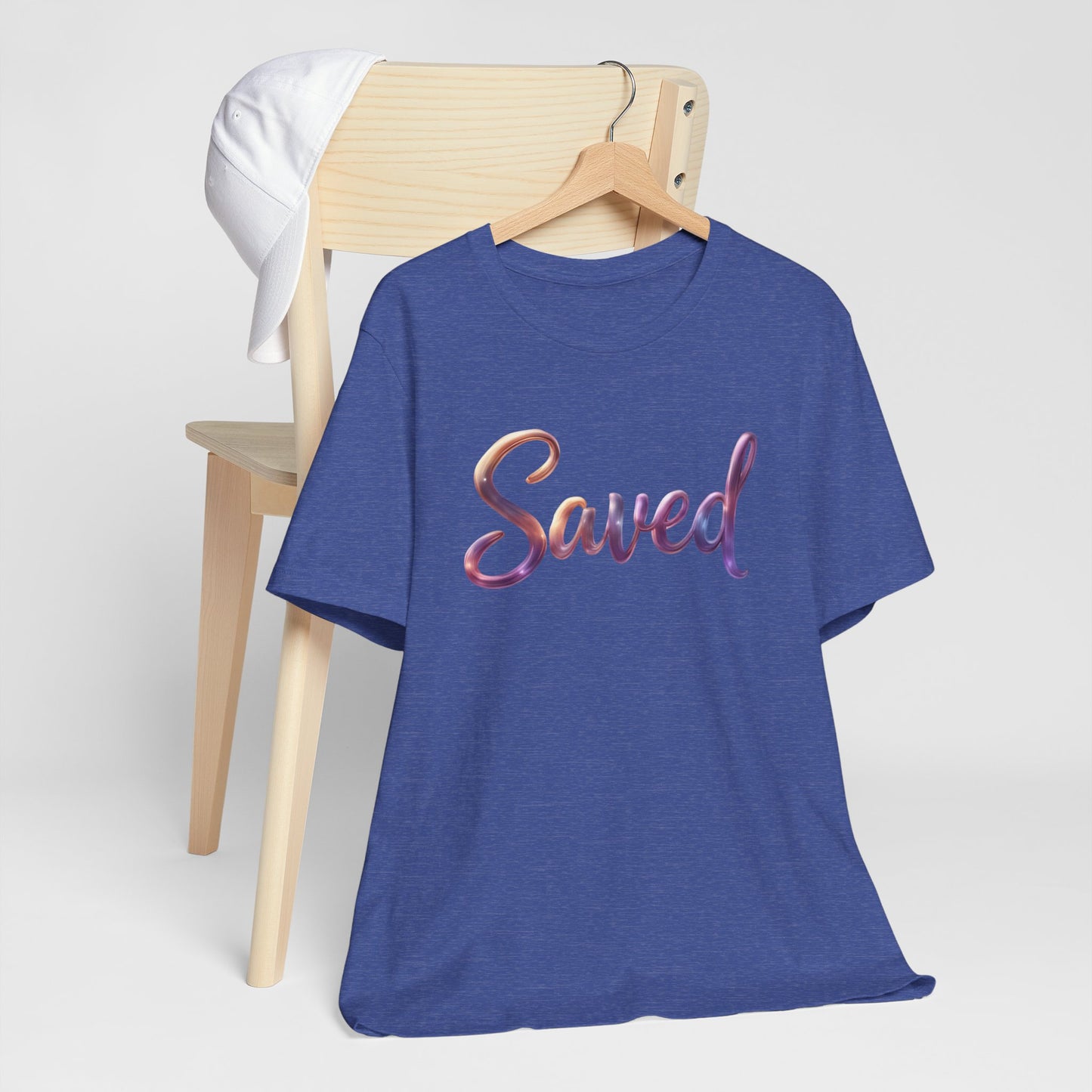 Saved Unisex Jersey Short Sleeve Tee, Inspirational T-Shirt, Christian Apparel, Casual Wear, Faith-Based Gift, Everyday Comfort
