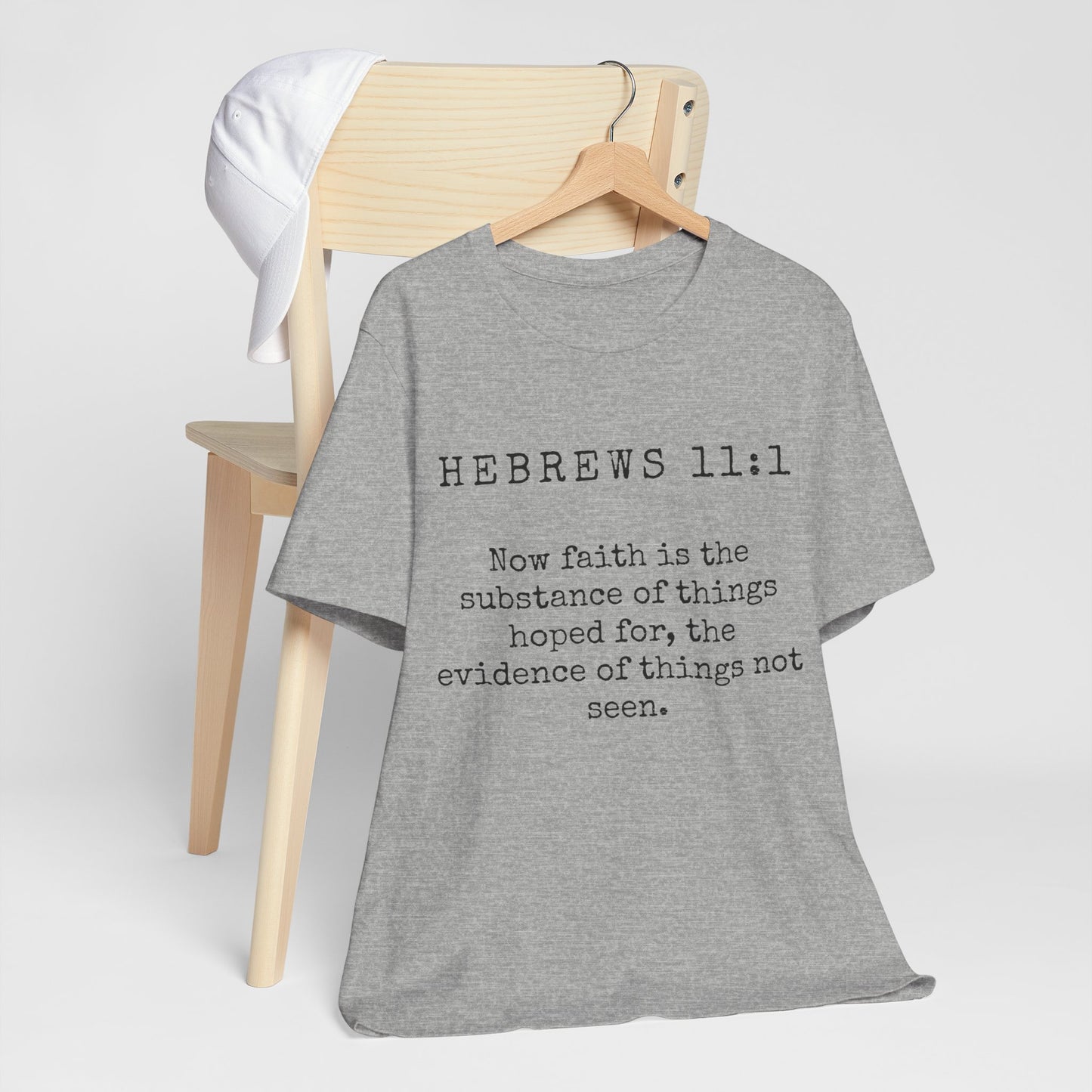 Faith-Inspired Unisex T-shirt - Hebrews 11:1, Gift for Believers, Religious Apparel, Inspirational Top, Cozy Casual Wear