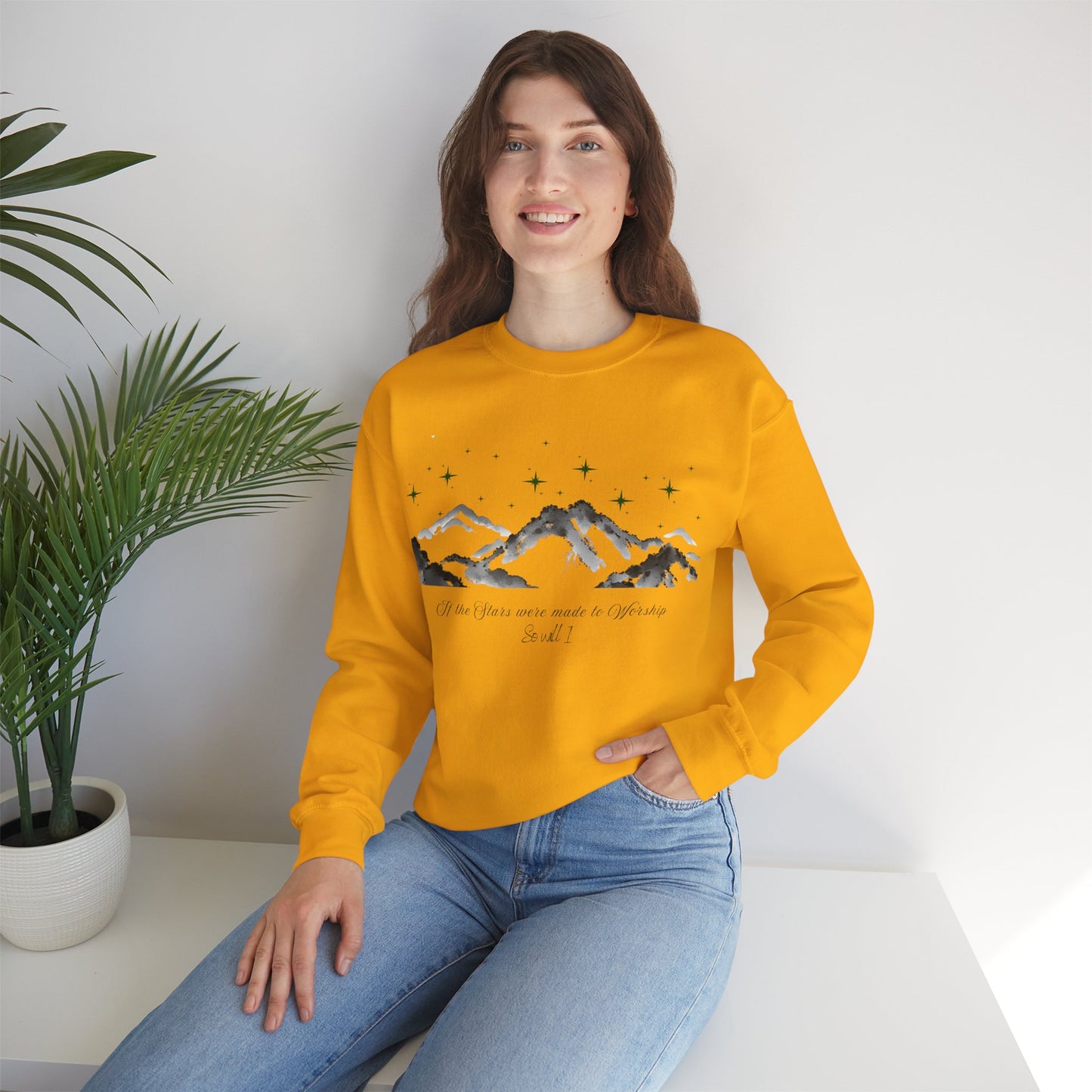 Stars were made, Inspirational Sweatshirt, Unisex Heavy Blend™ Crewneck Sweatshirt