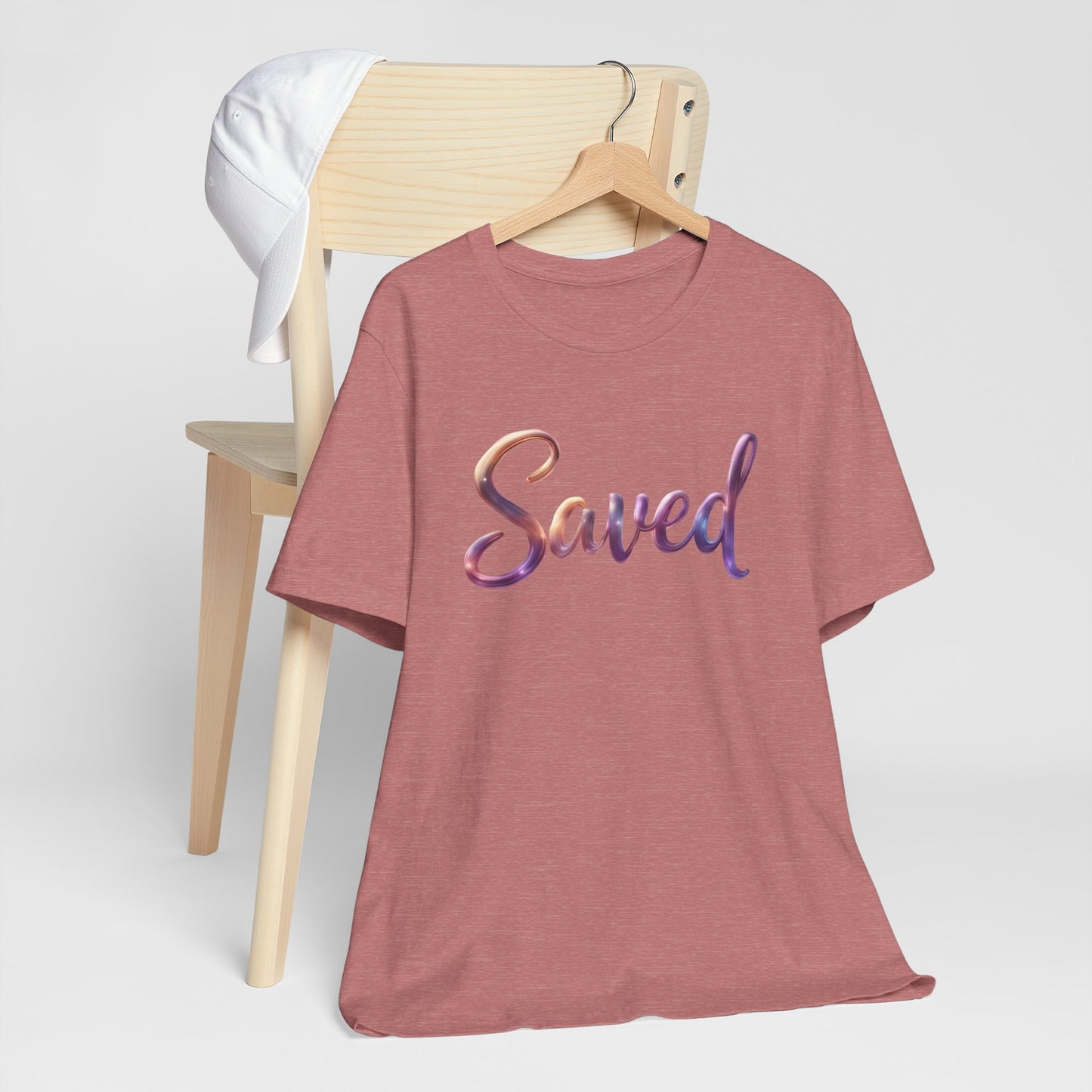 Saved Unisex Jersey Short Sleeve Tee, Inspirational T-Shirt, Christian Apparel, Casual Wear, Faith-Based Gift, Everyday Comfort