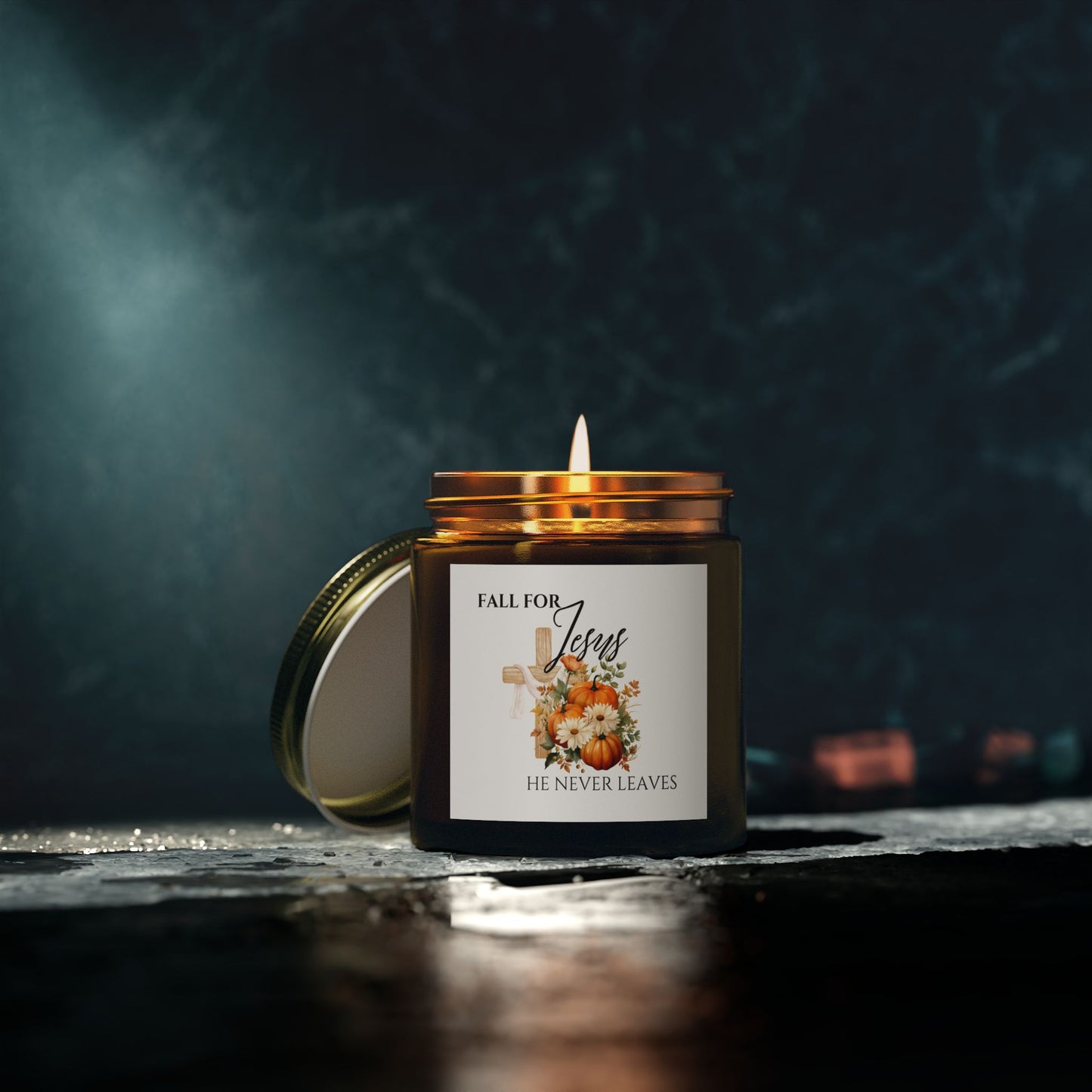 Fall for Jesus Scented Candles, Faith-Based Gifts, Joyful Home Decor, Bible Verse Candles, Christian Fall Decor