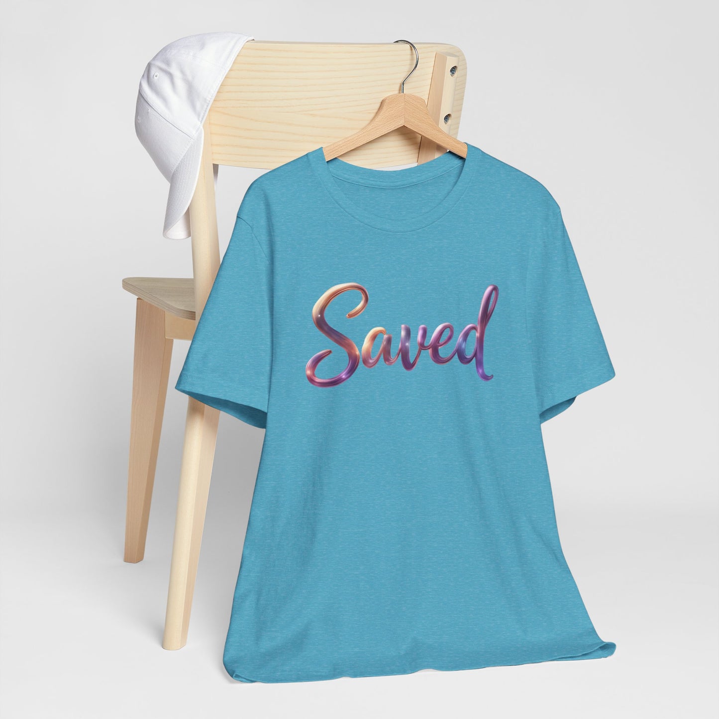 Saved Unisex Jersey Short Sleeve Tee, Inspirational T-Shirt, Christian Apparel, Casual Wear, Faith-Based Gift, Everyday Comfort
